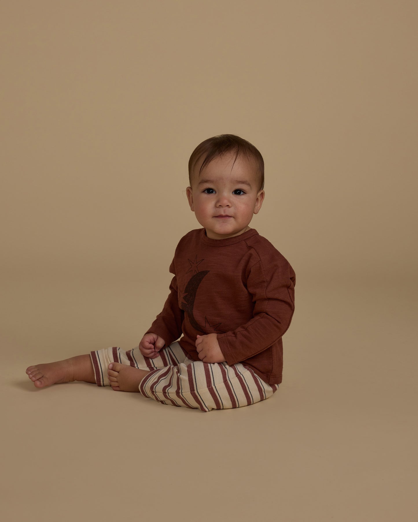 Baby Cru Pant || Brick Stripe