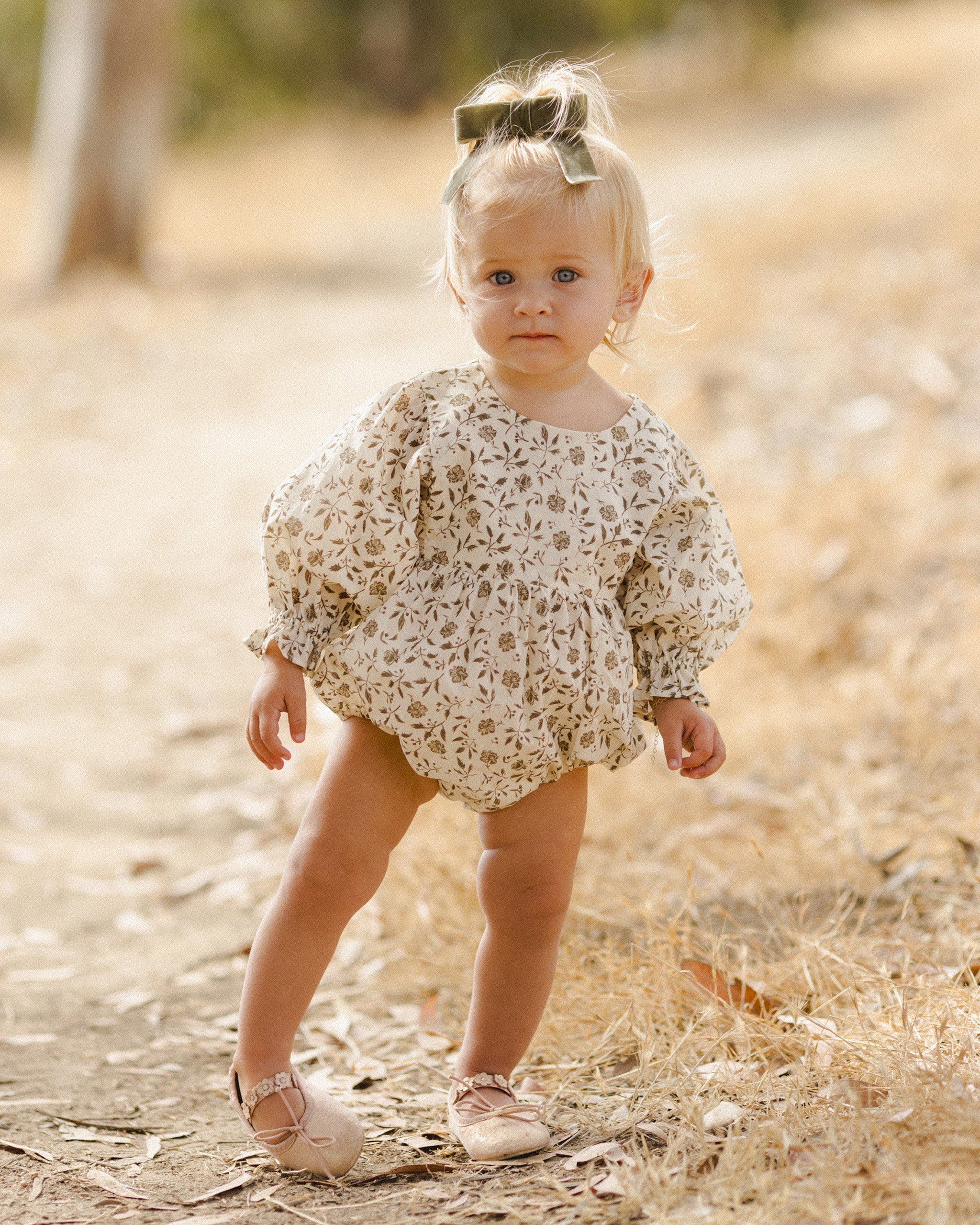 Luna Romper || Olive Bloom