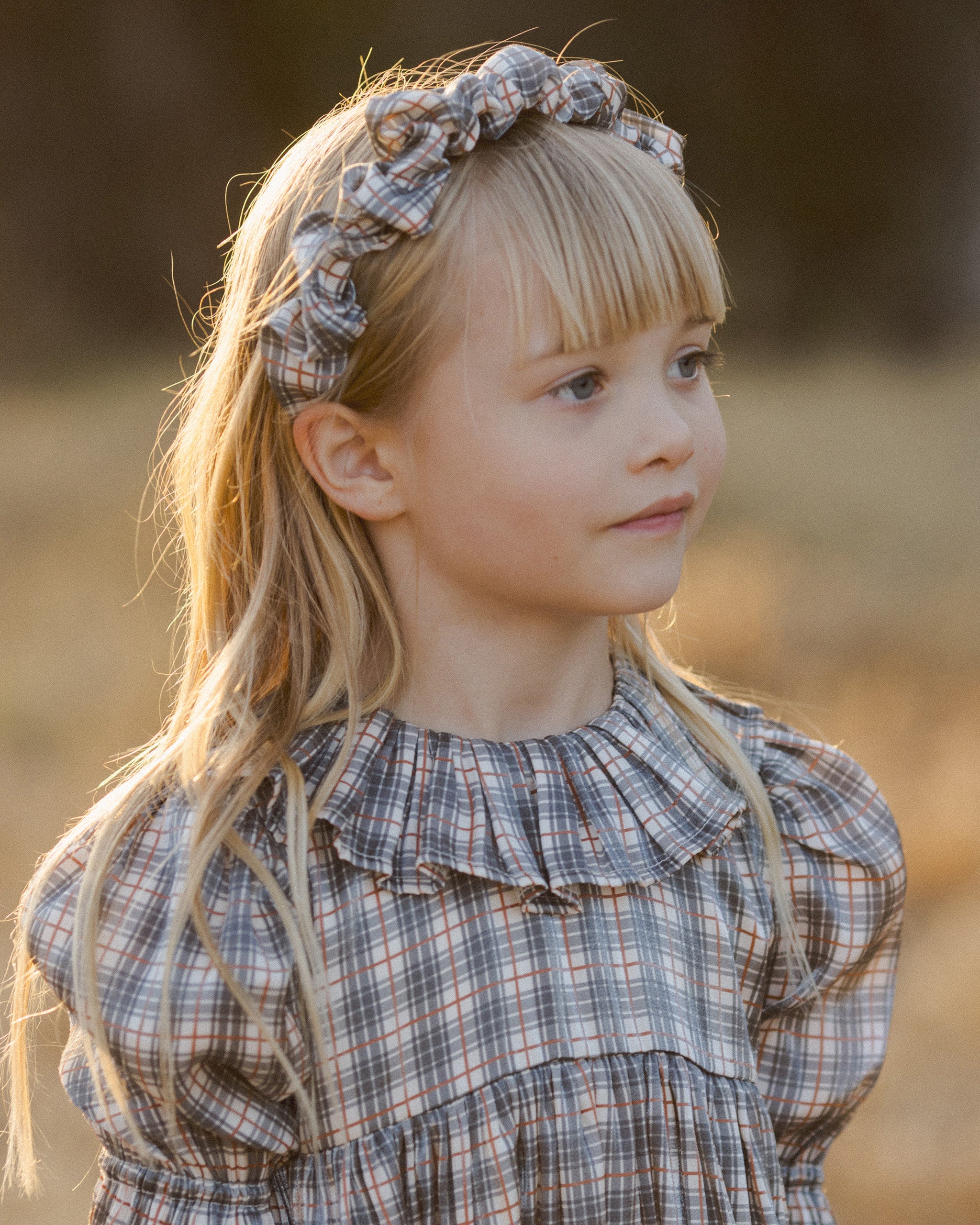 Gathered Headband || Holiday Plaid