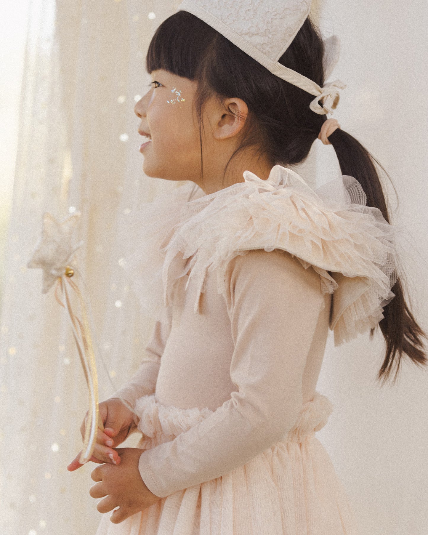 Ruffle Tulle Collar || Antique