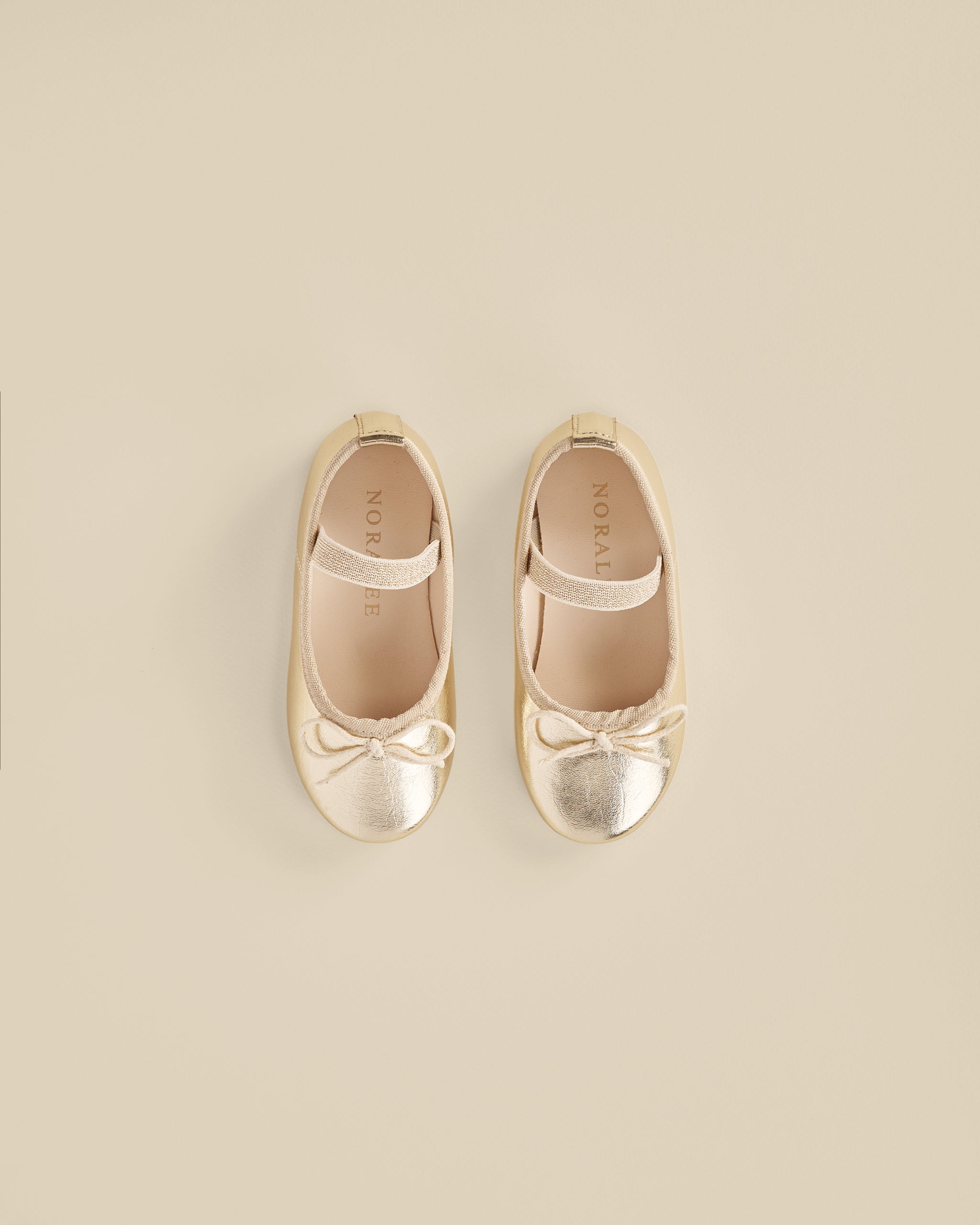 Ballet Flats || Metallic Ecru