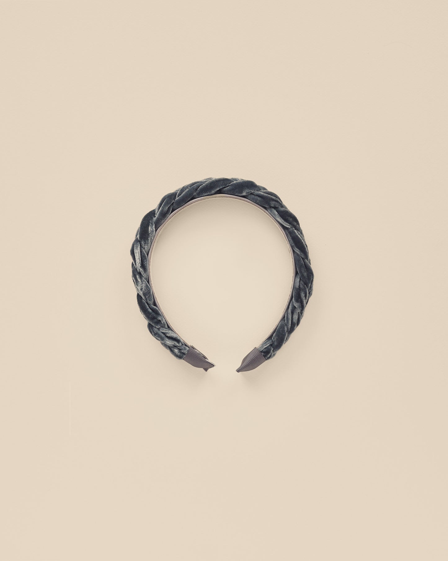 Velvet Braided Headband || Midnight