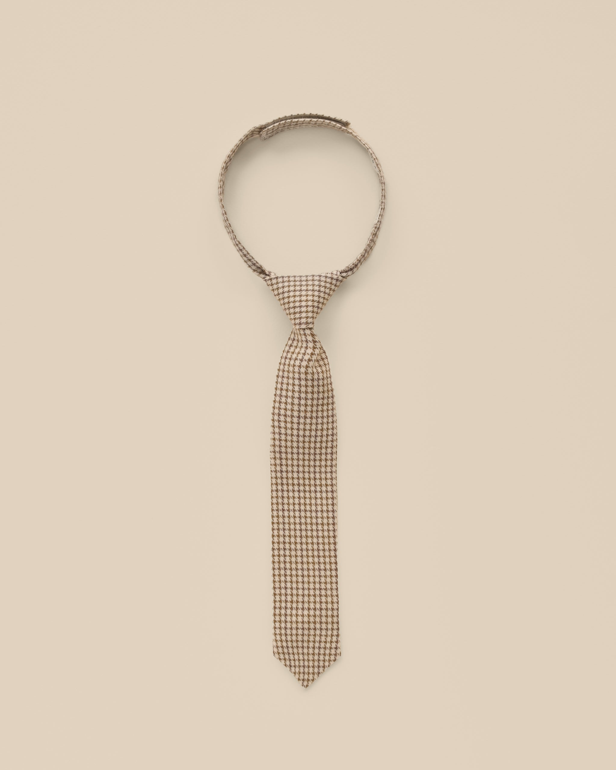 Skinny Tie || Golden Houndstooth