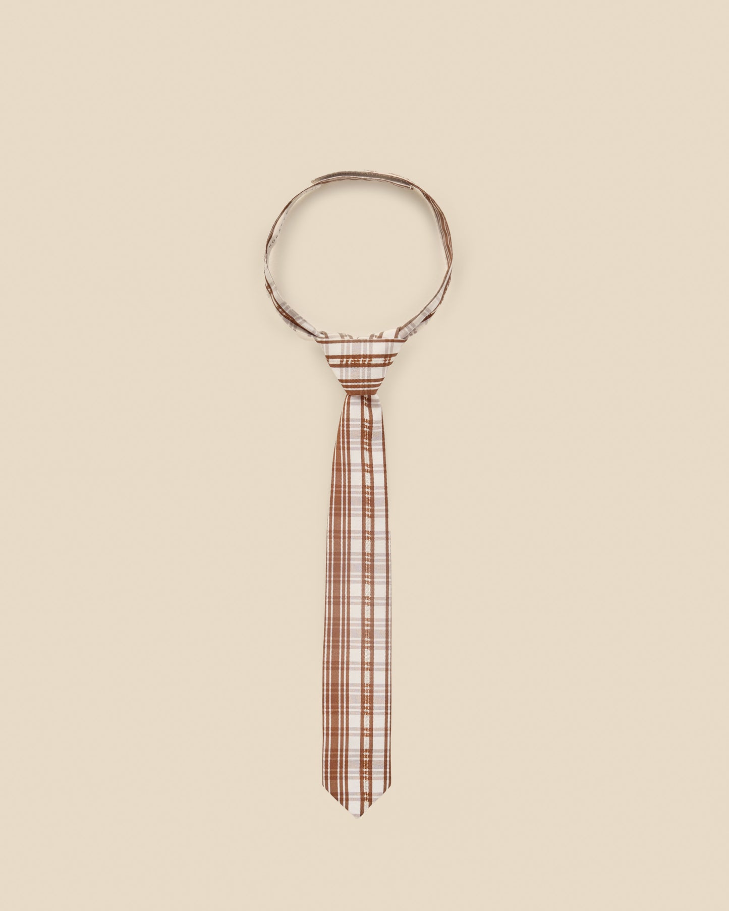 Skinny Tie || Copper Plaid