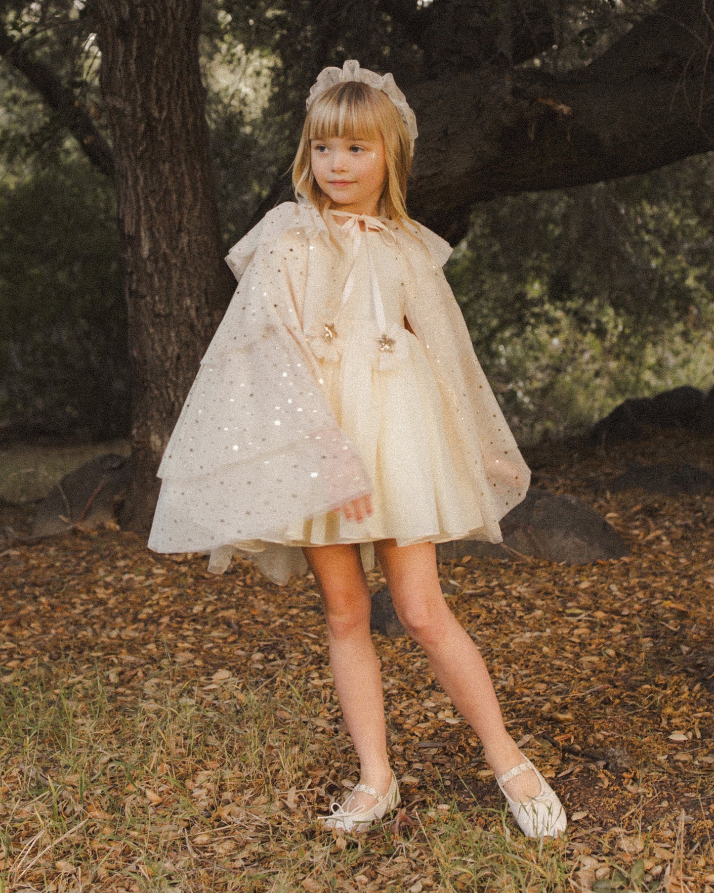 Tulle Cape || Champagne Stars