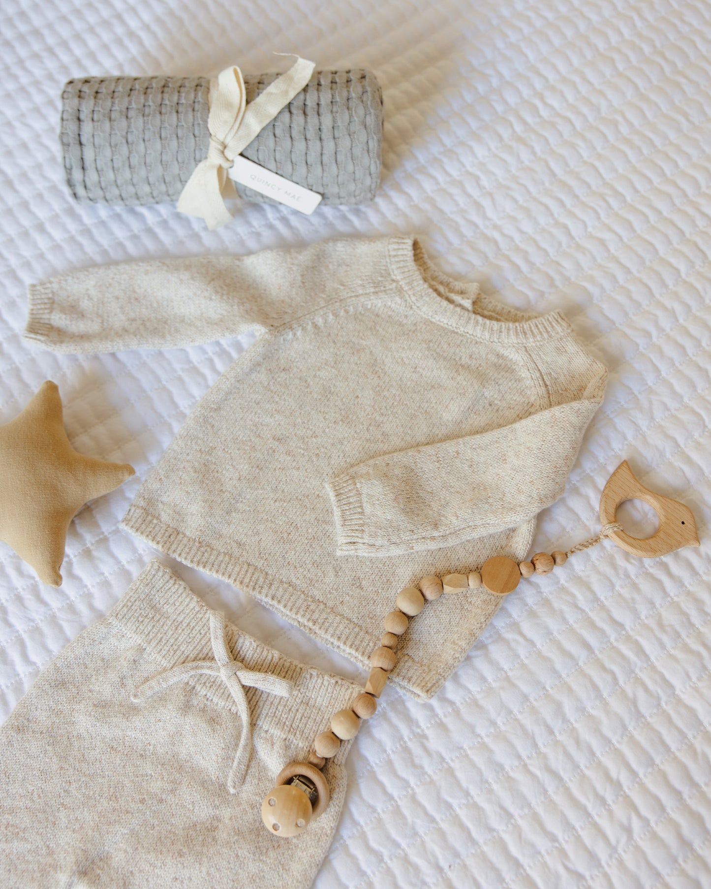 Knit Sweater || Speckled Natural