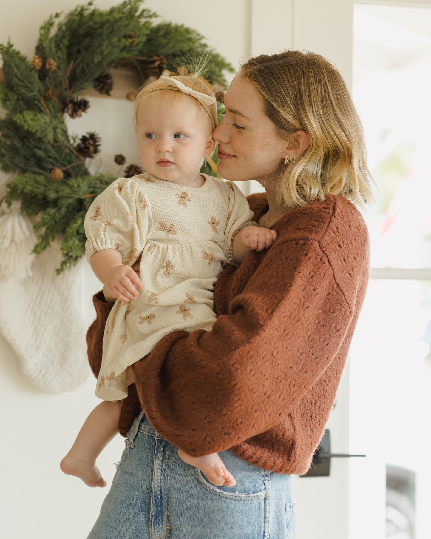 Waffle Babydoll Dress || Gingerbread