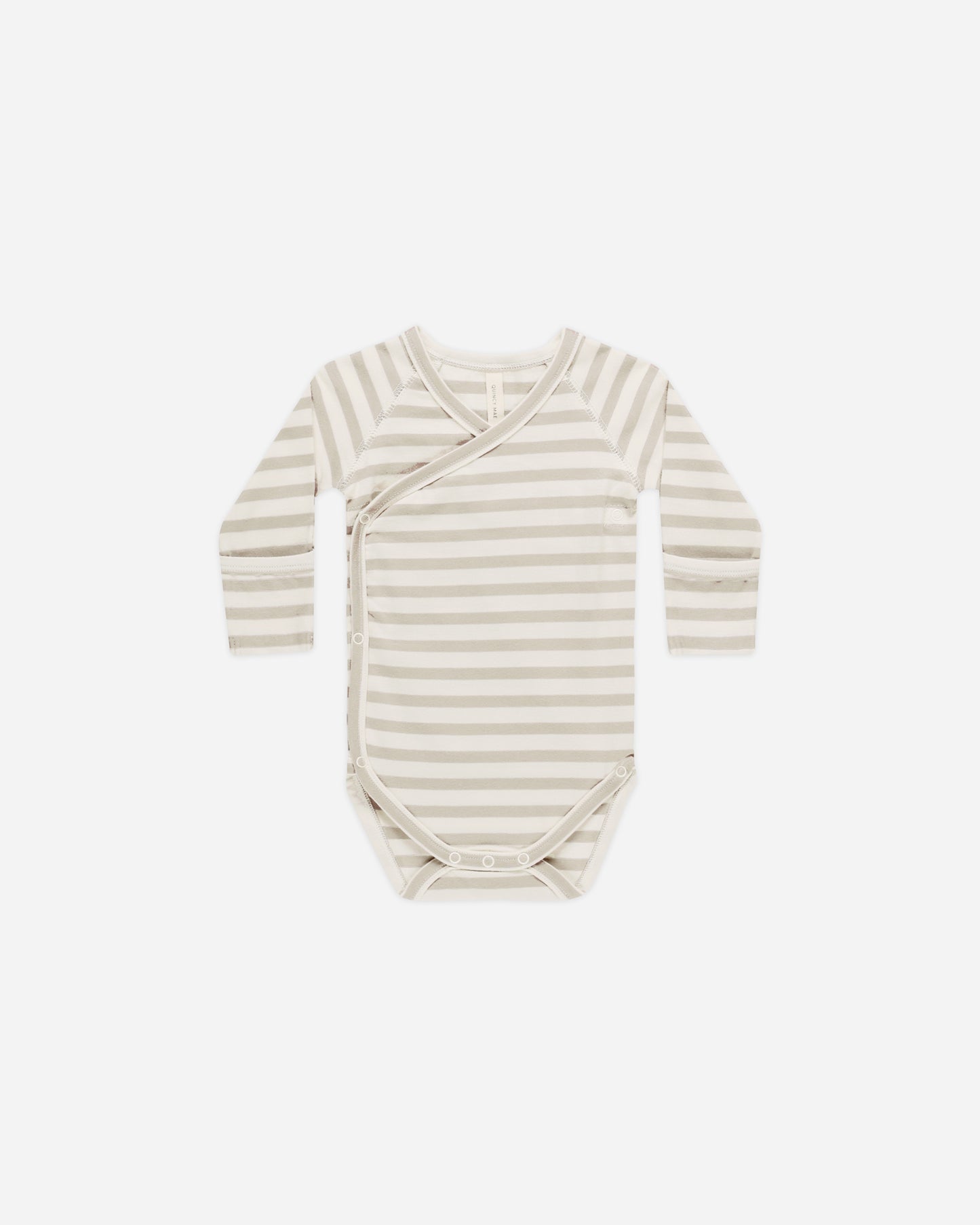 Side Snap Bodysuit || Grey Stripe