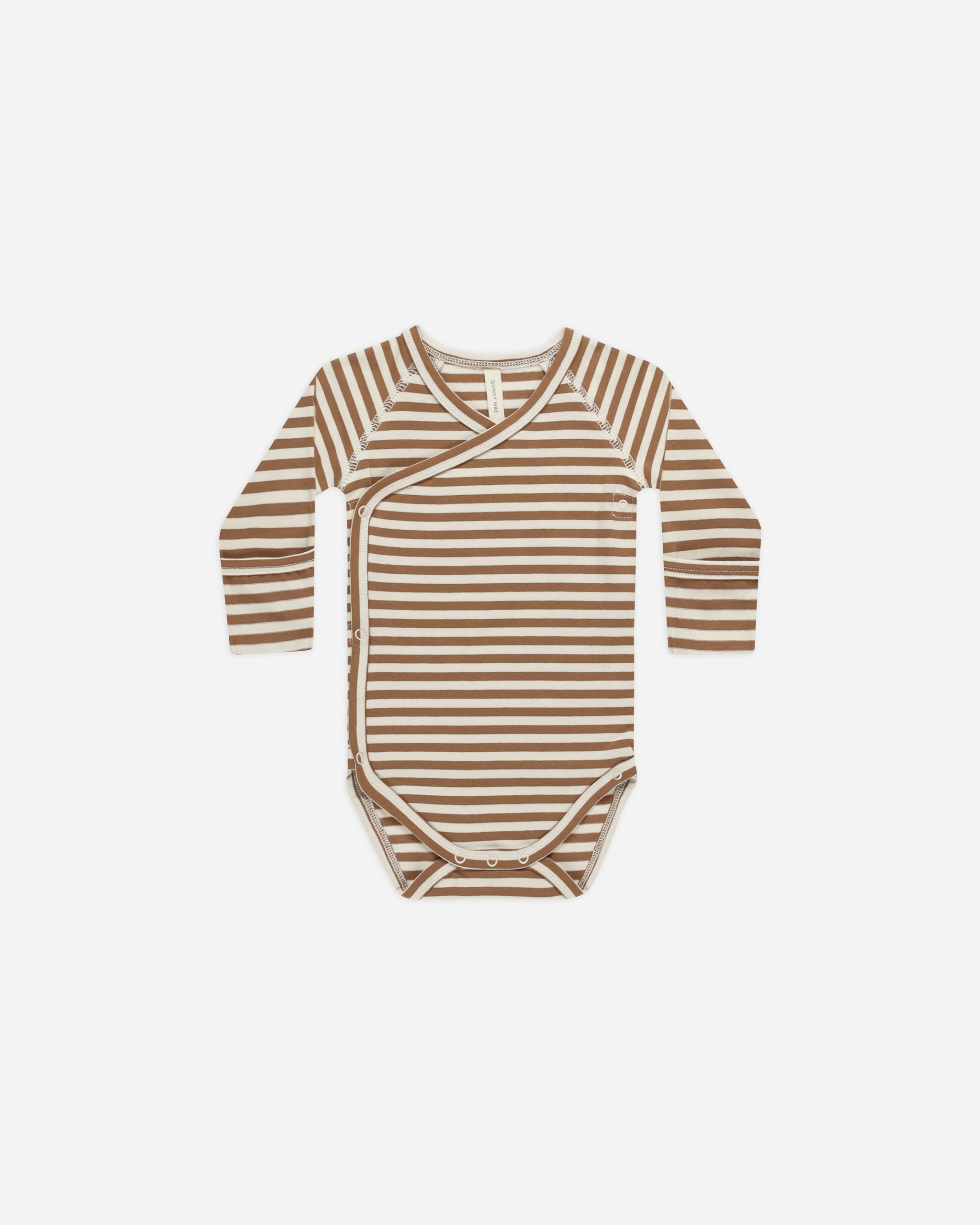 Side Snap Bodysuit || Cinnamon-Stripe