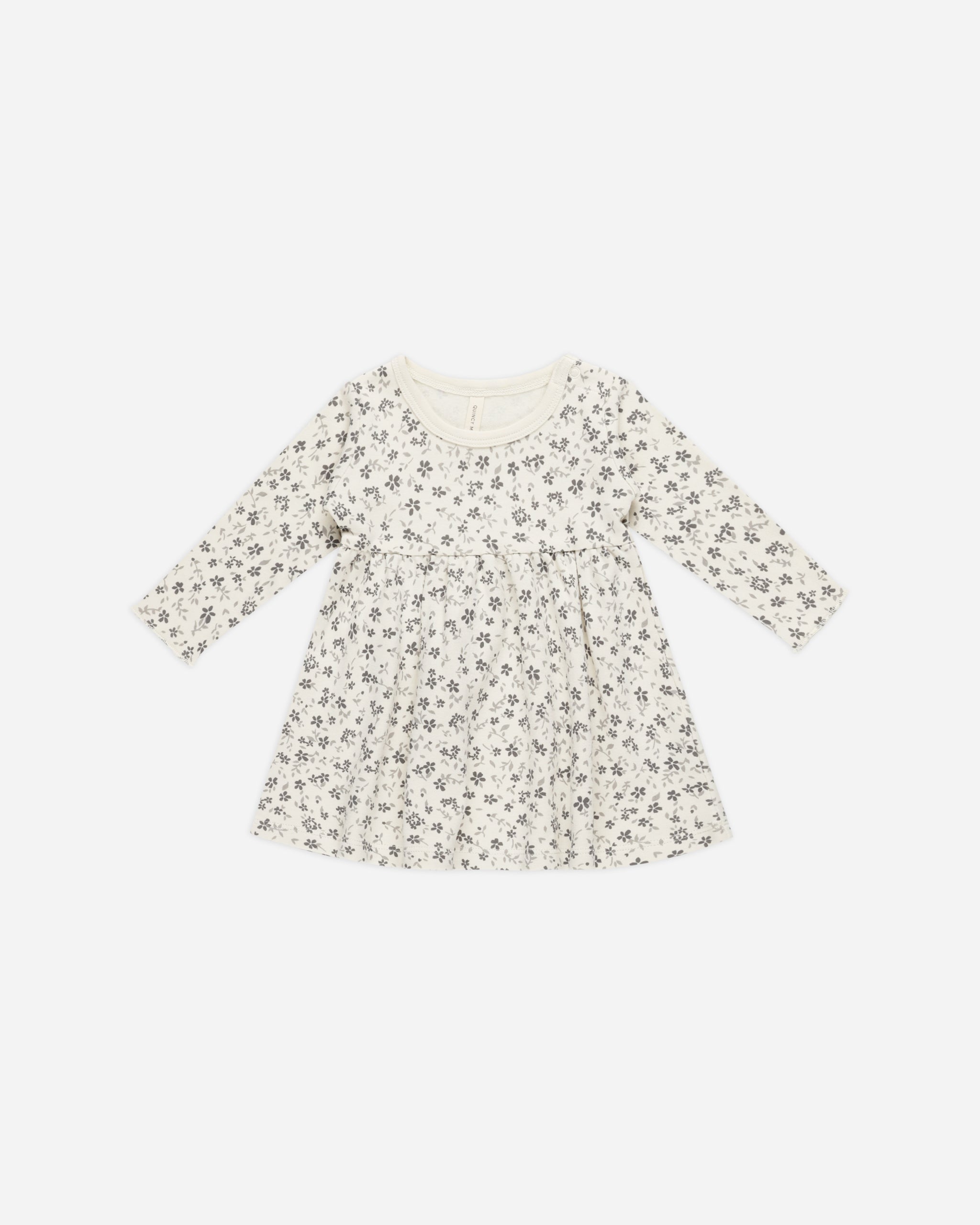 Long Sleeve Baby Dress || Blue Floral