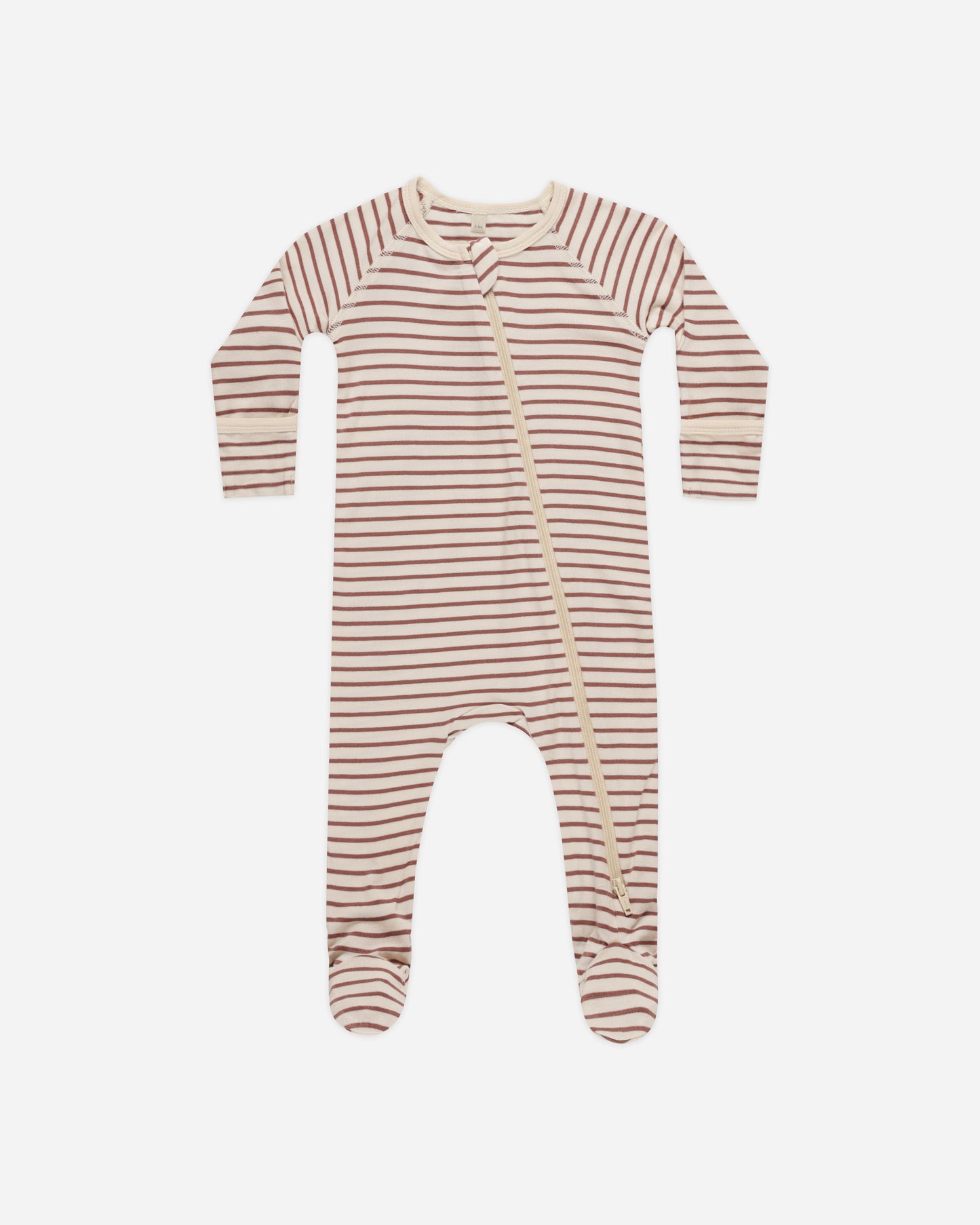 Bamboo Zip Footie || Candy Stripe