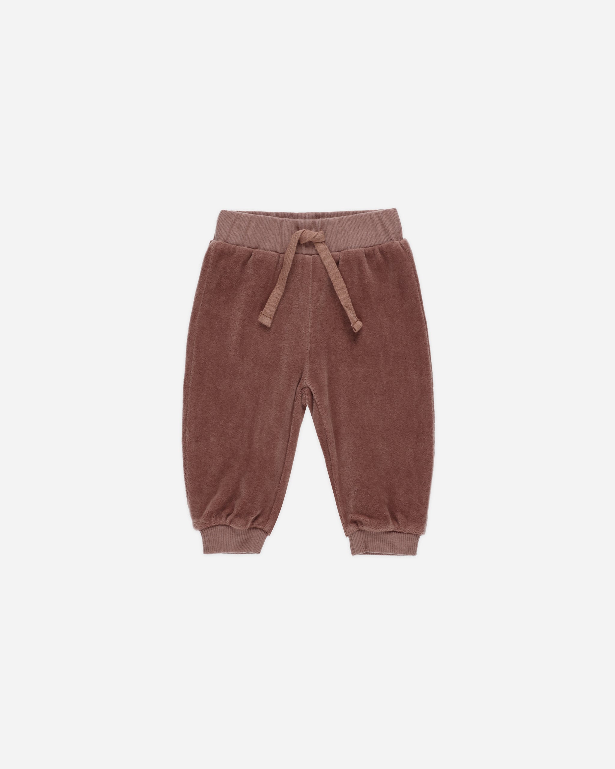 Velour Relaxed Sweatpant || Cranberry