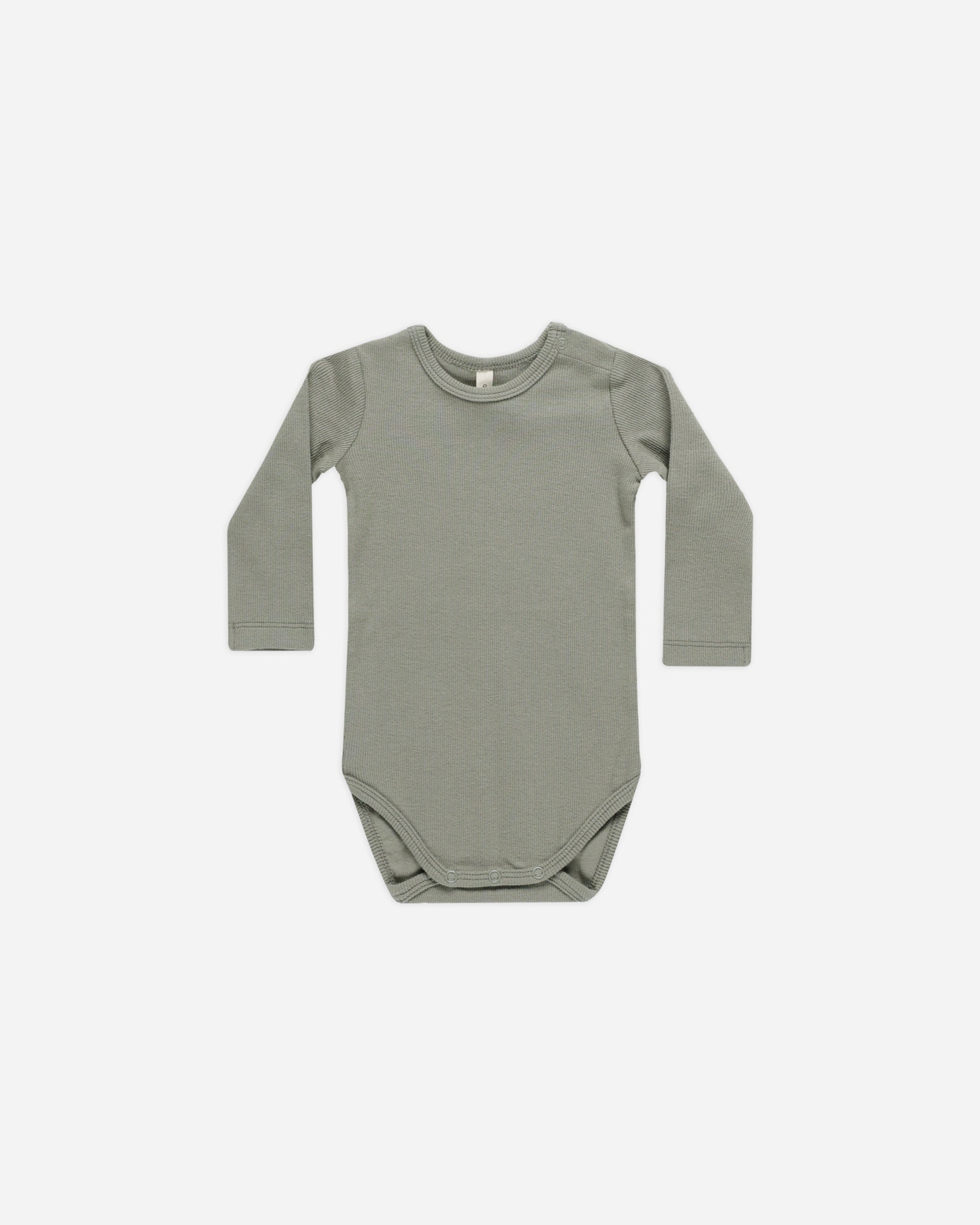 Ribbed Long Sleeve Bodysuit || Basil