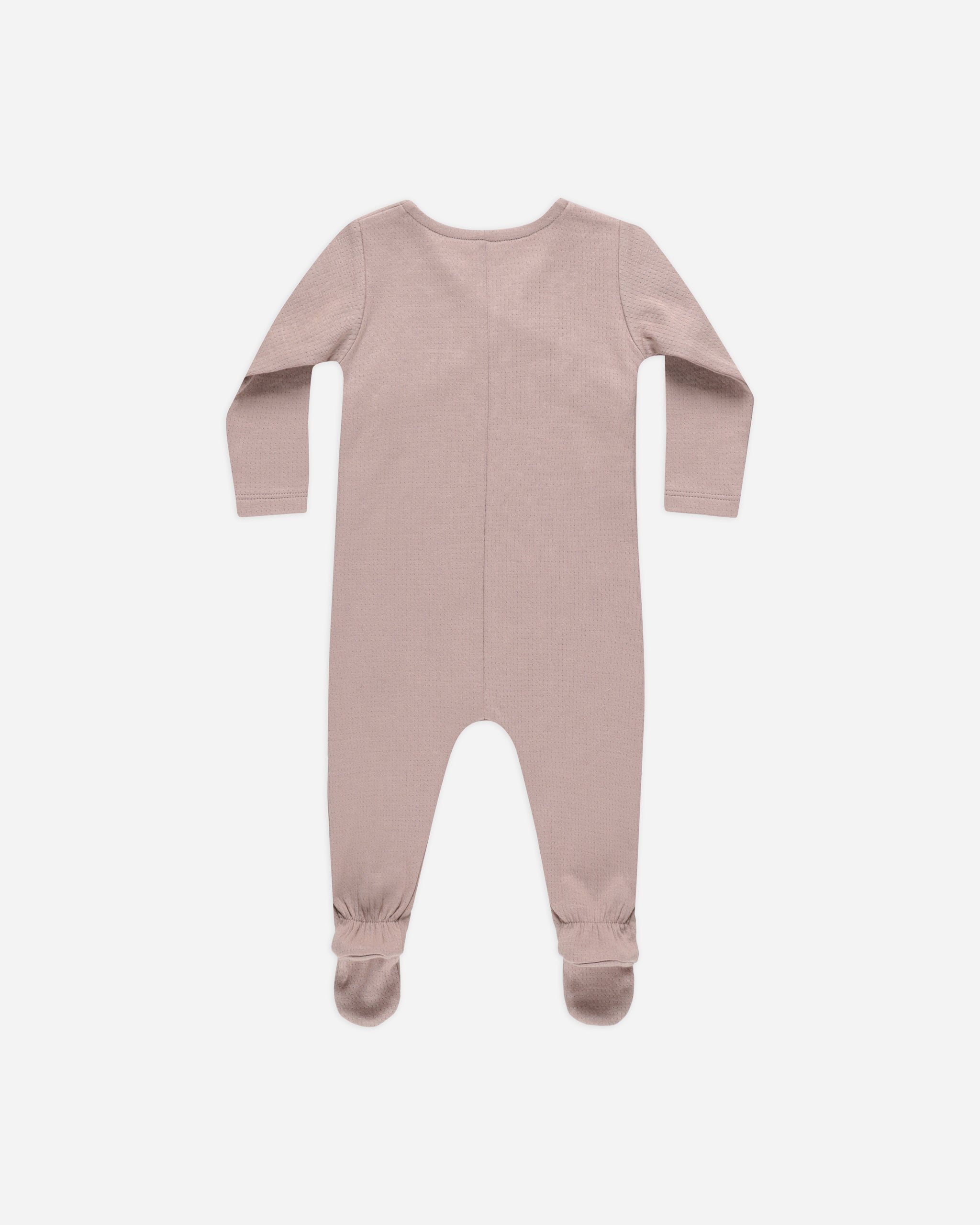 Pointelle Wrap Footie || Mauve