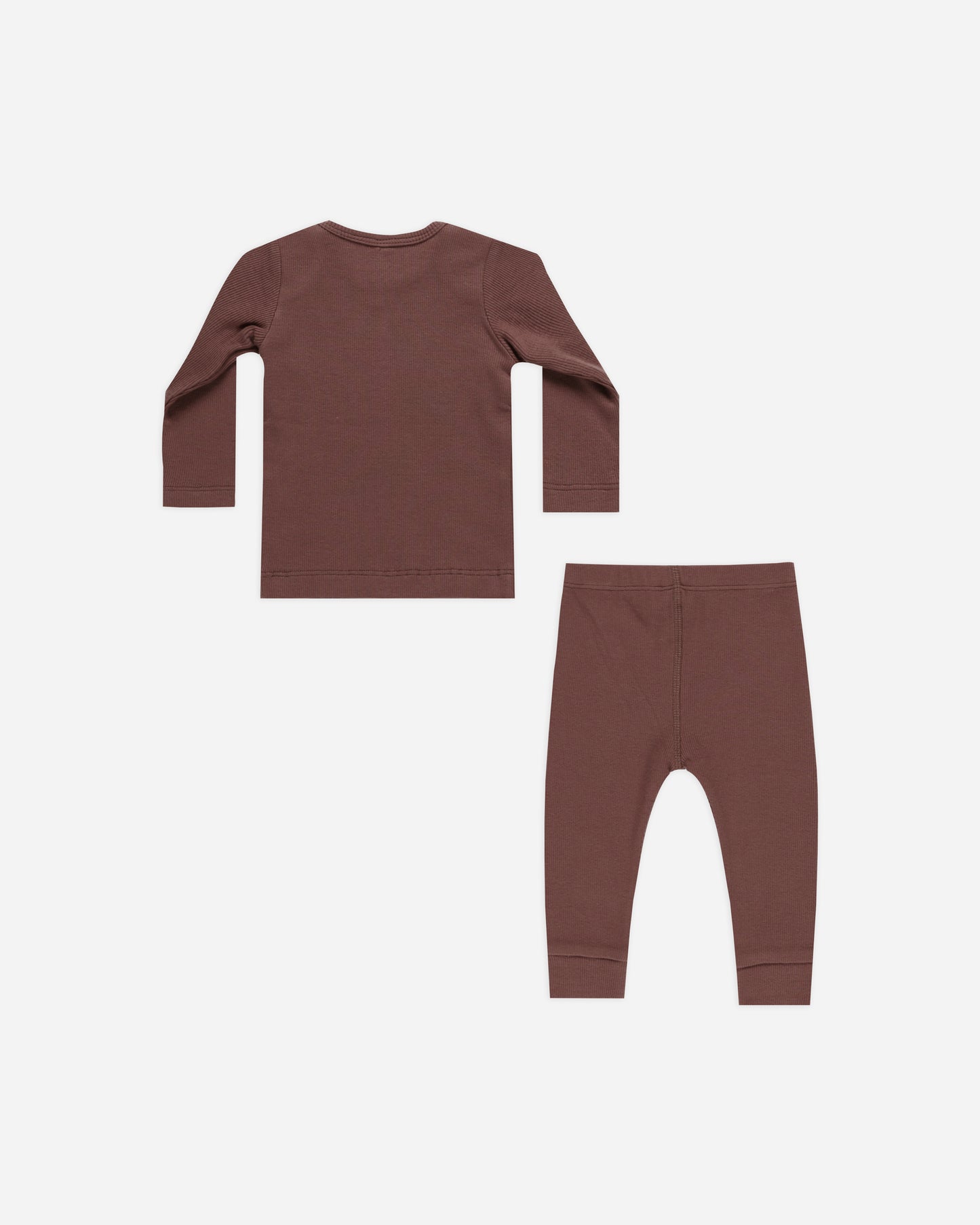 Ribbed Tee + Legging Set || Plum