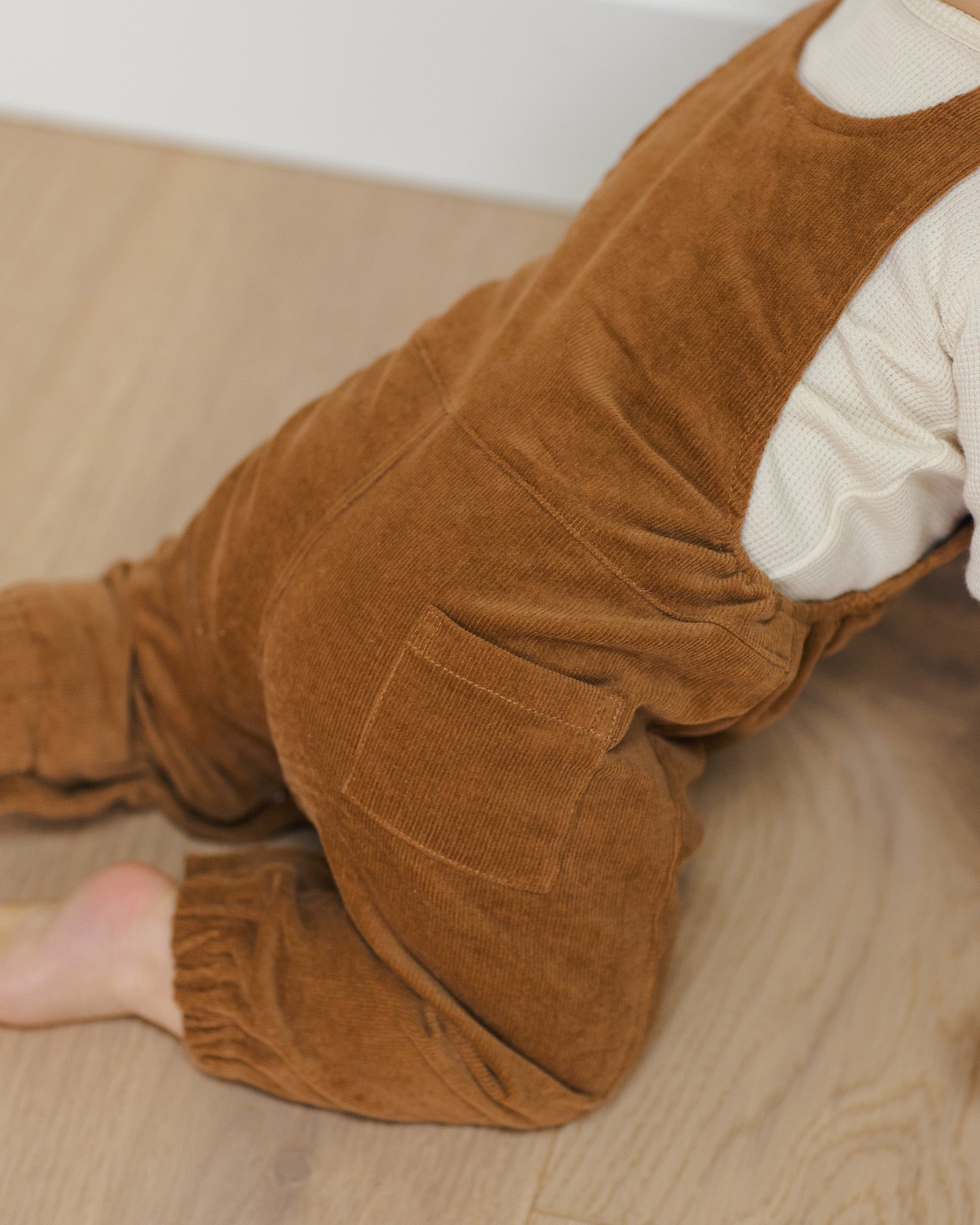 Corduroy Baby Overalls || Cinnamon