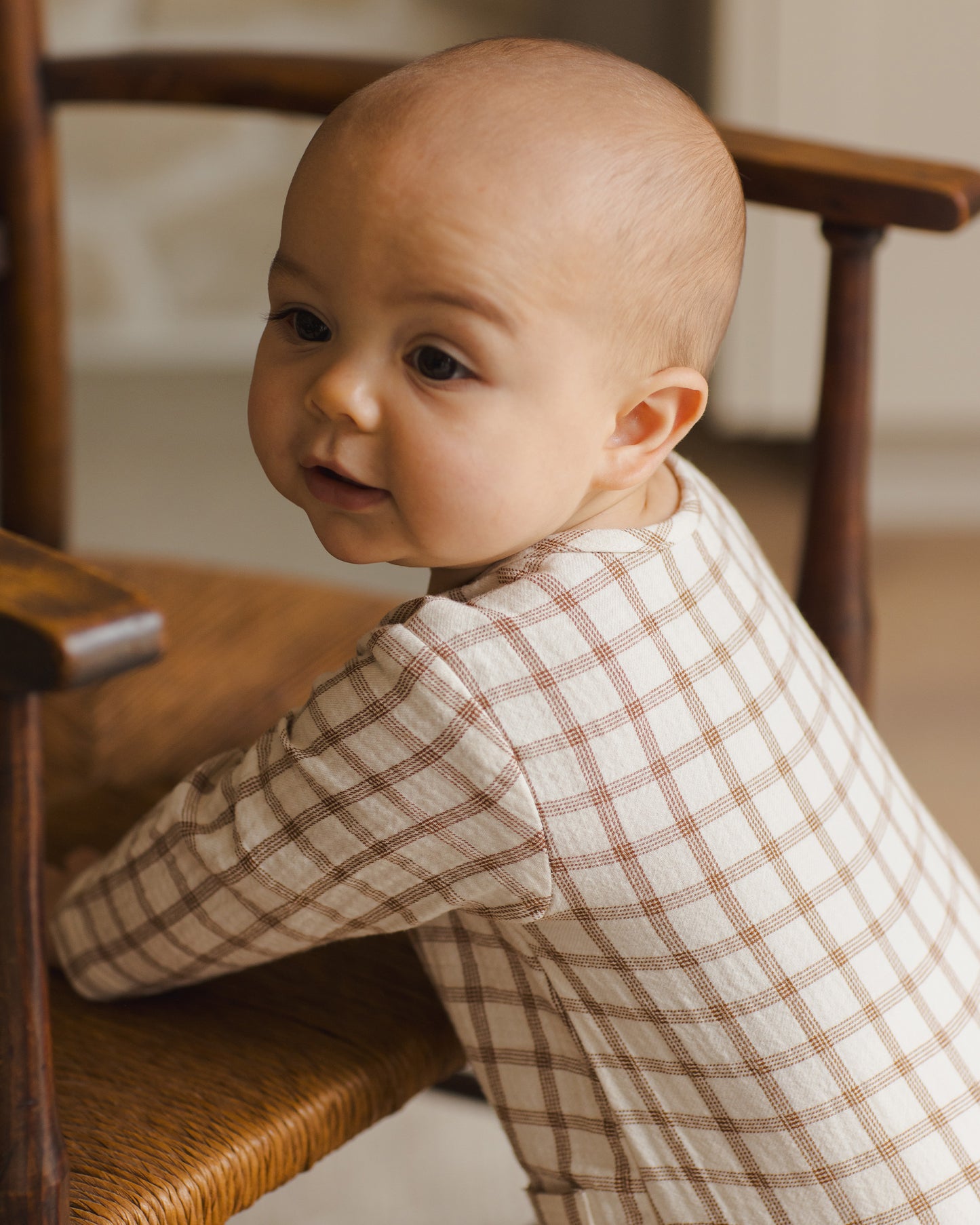 Pocketed Woven Jumpsuit || Cinnamon Plaid