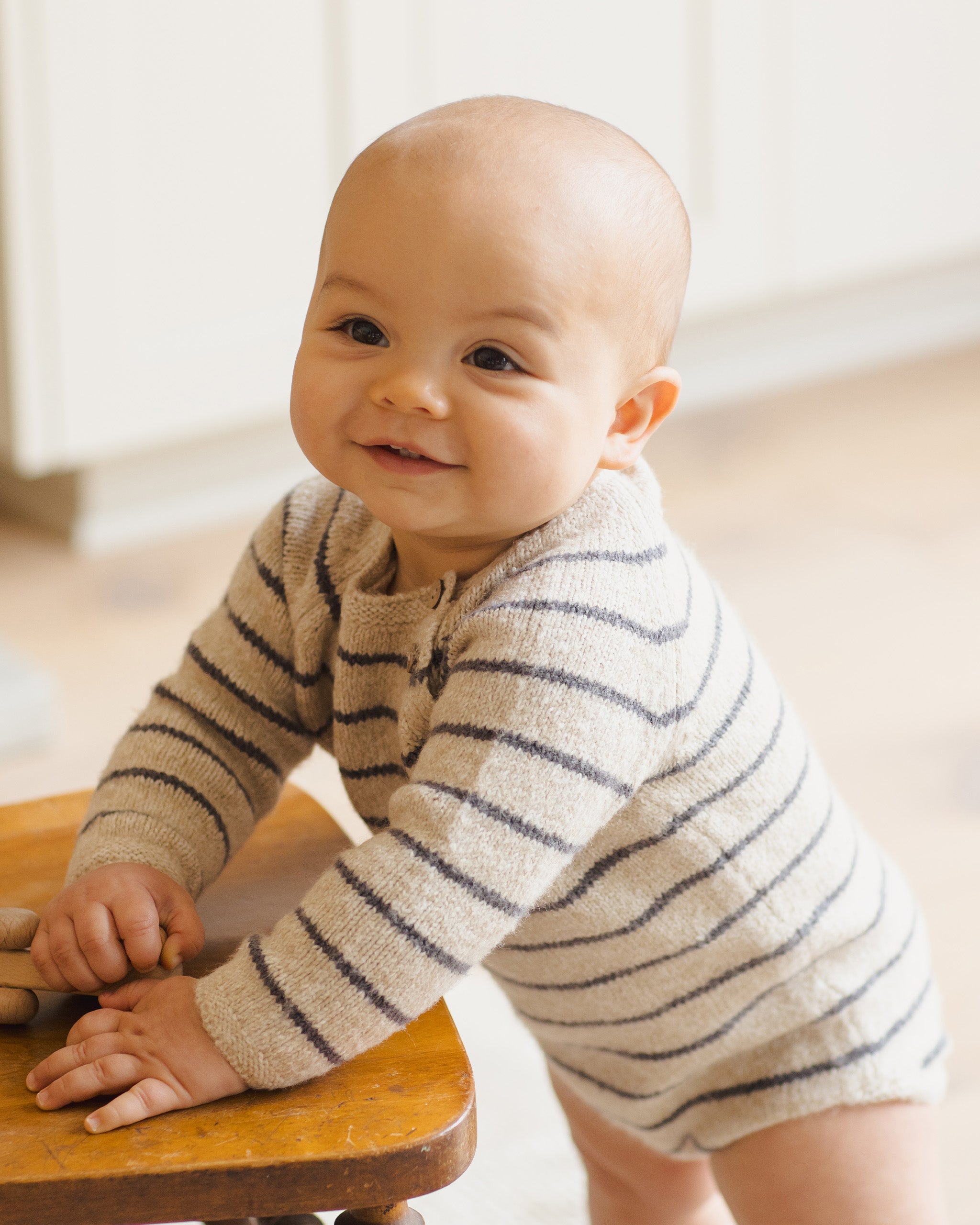 Riggens Romper || Indigo Stripe