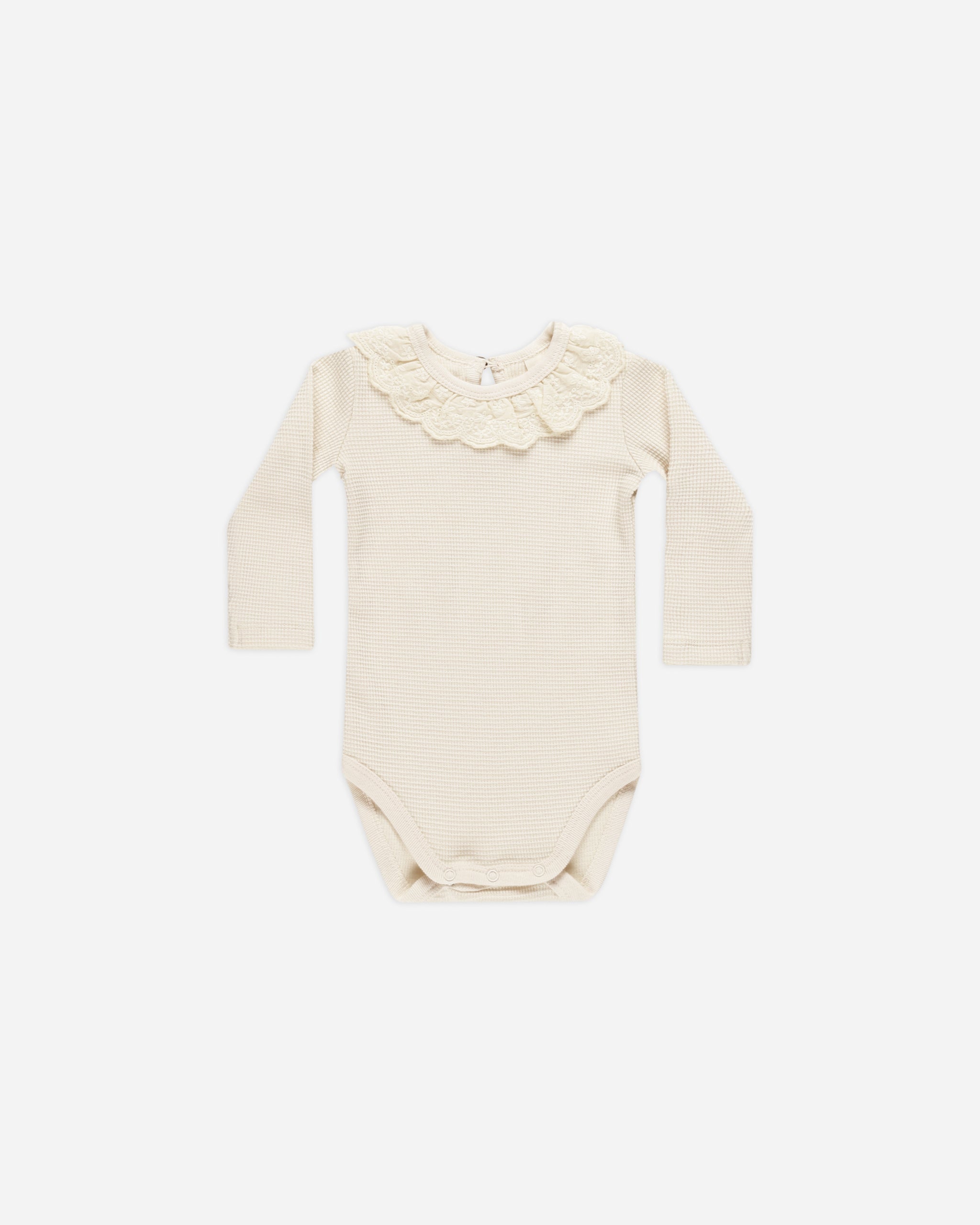 Ruffle Collar Bodysuit || Natural