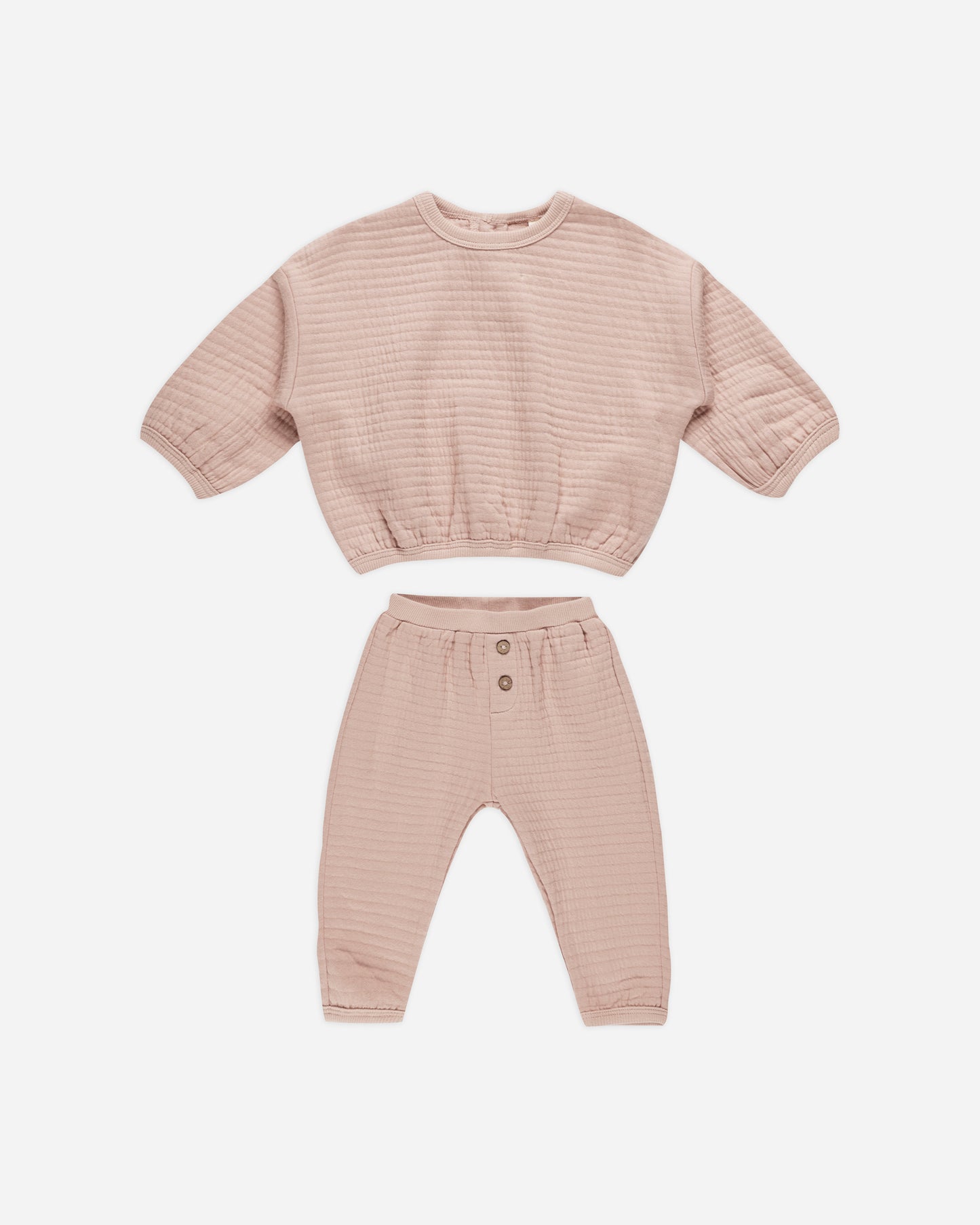 Textured Sweat Set || Blush