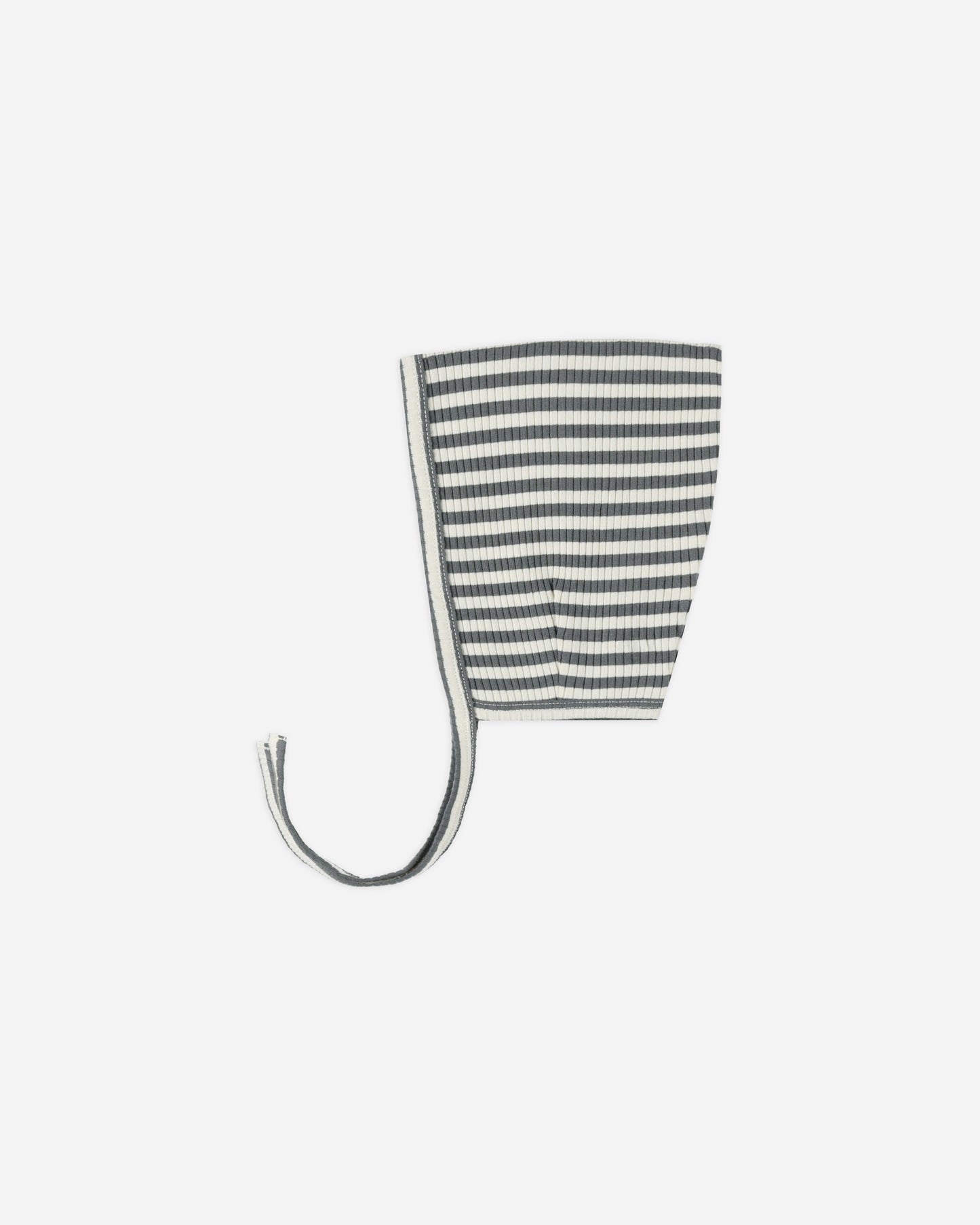 Ribbed Pixie Bonnet || Indigo Stripe