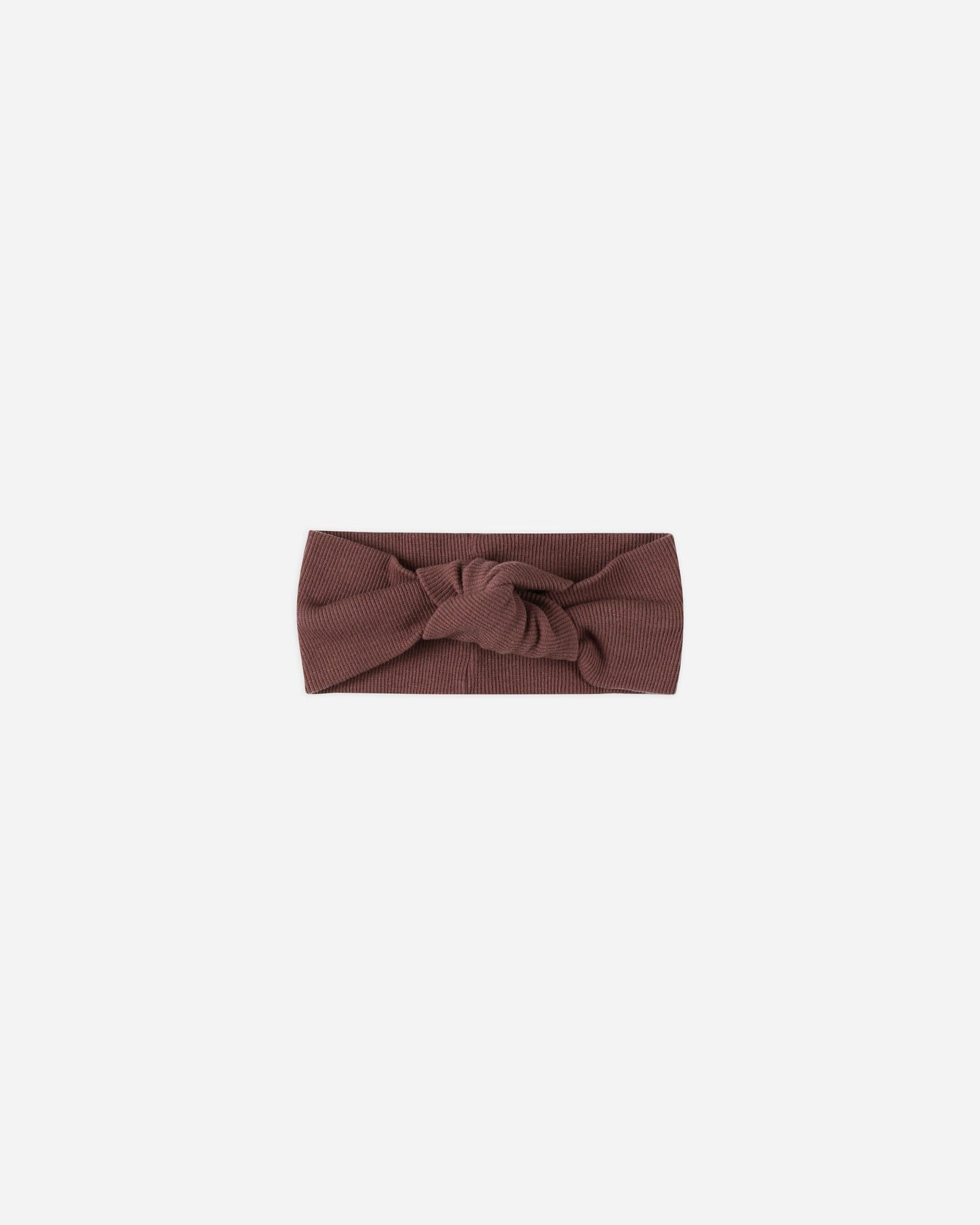 Ribbed Knotted Headband || Plum