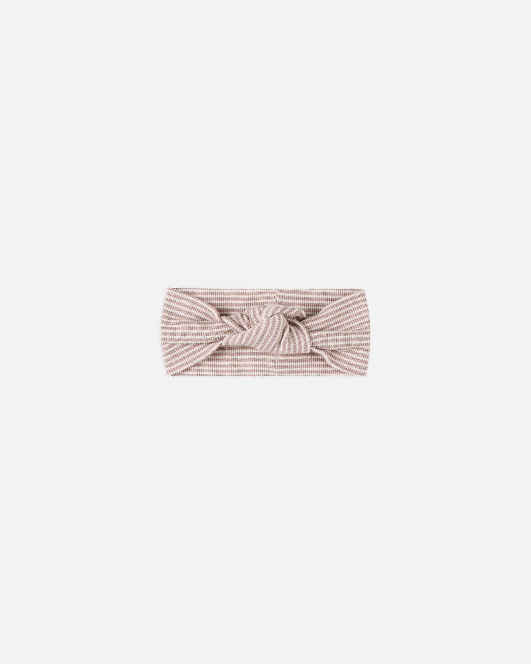 Knotted Headband || Mauve Stripe