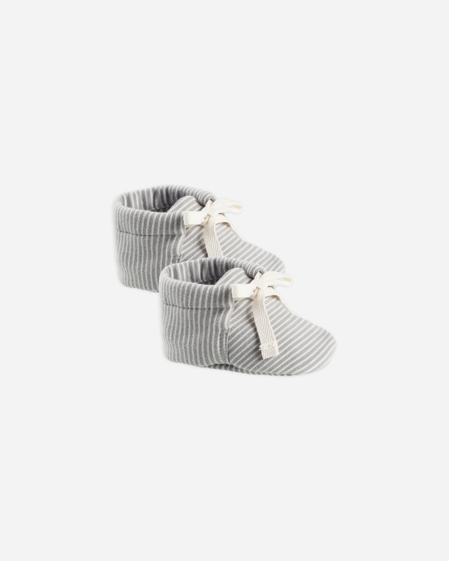 Baby Booties || Blue Micro Stripe