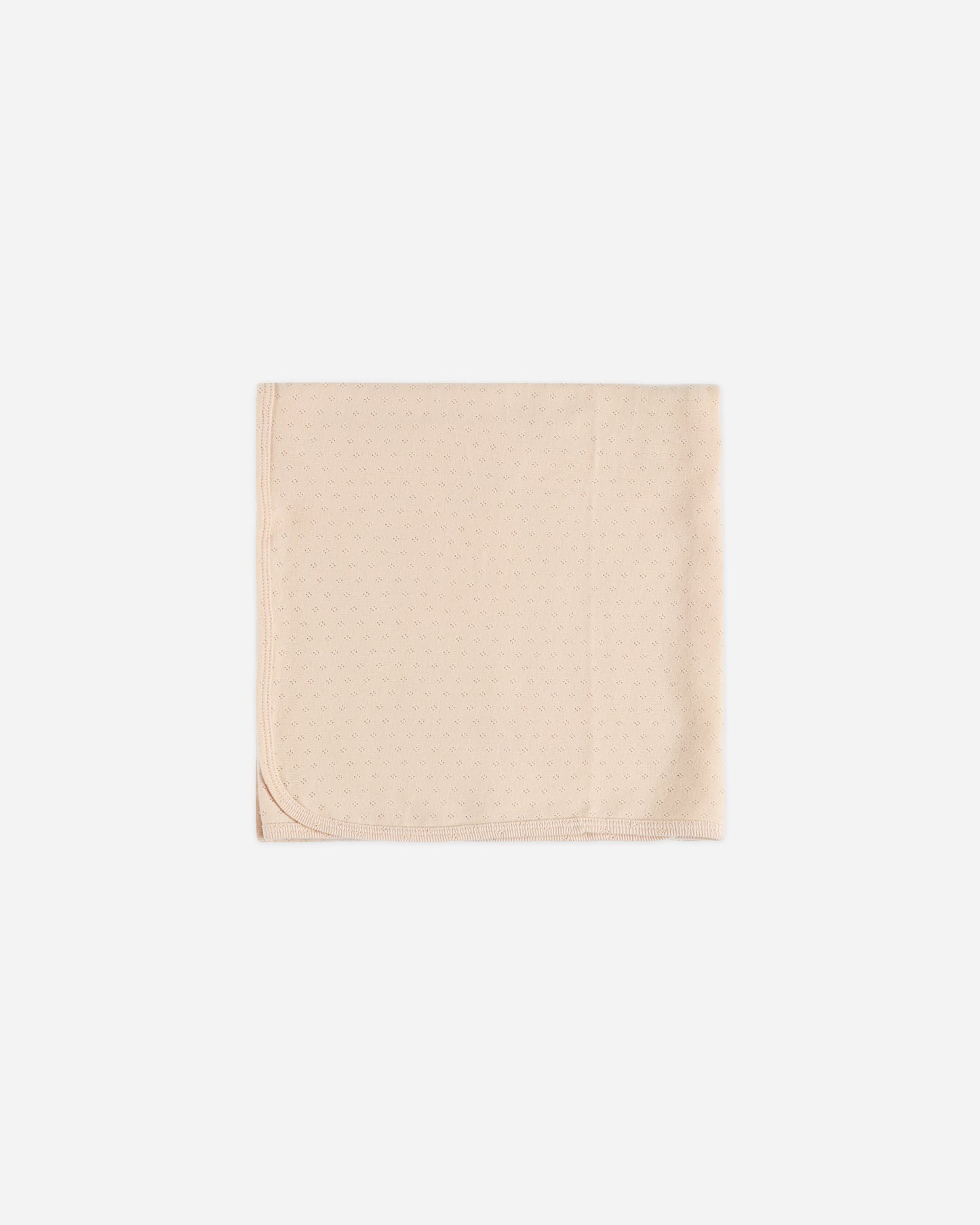 Pointelle Baby Blanket || Shell