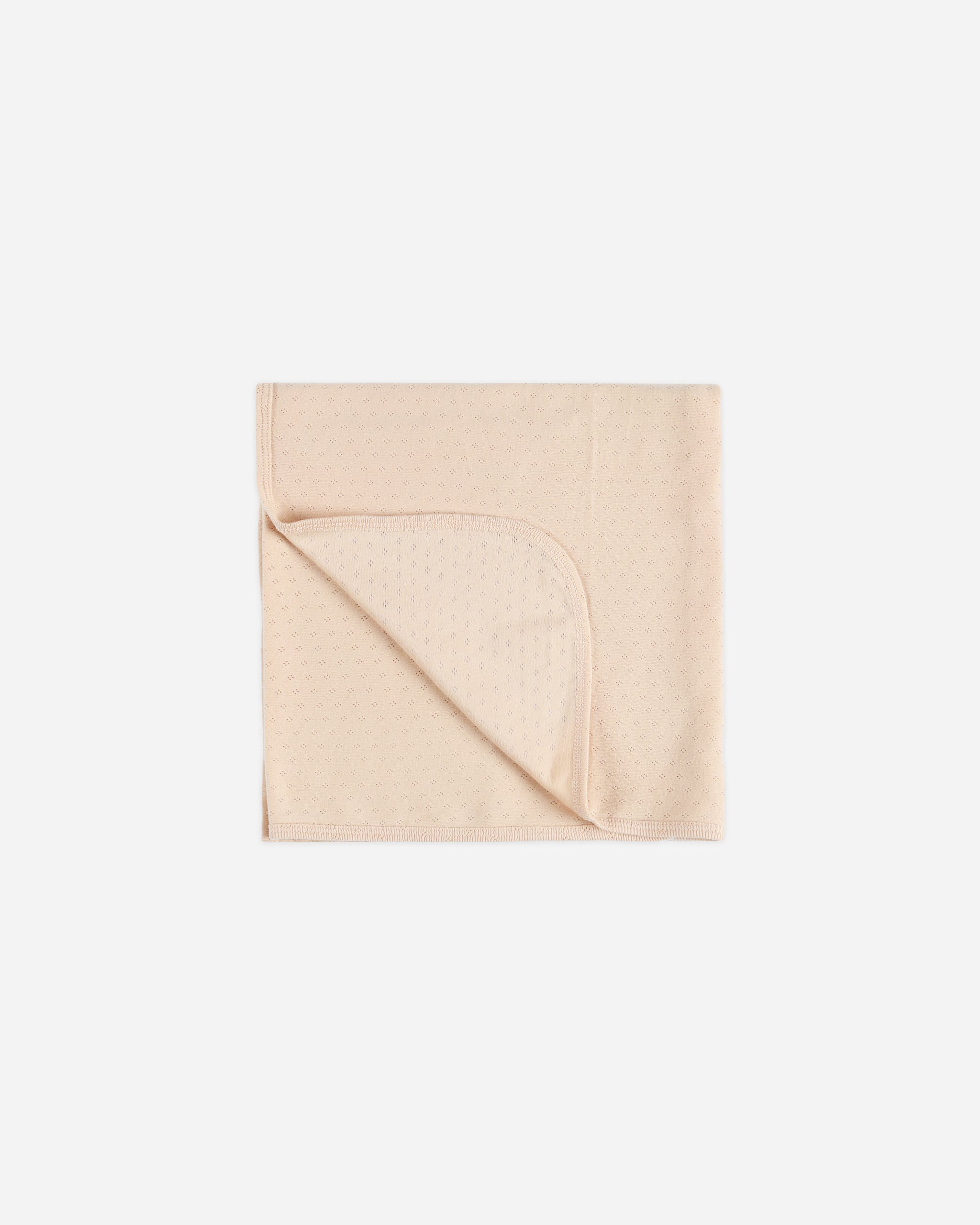 Pointelle Baby Blanket || Shell