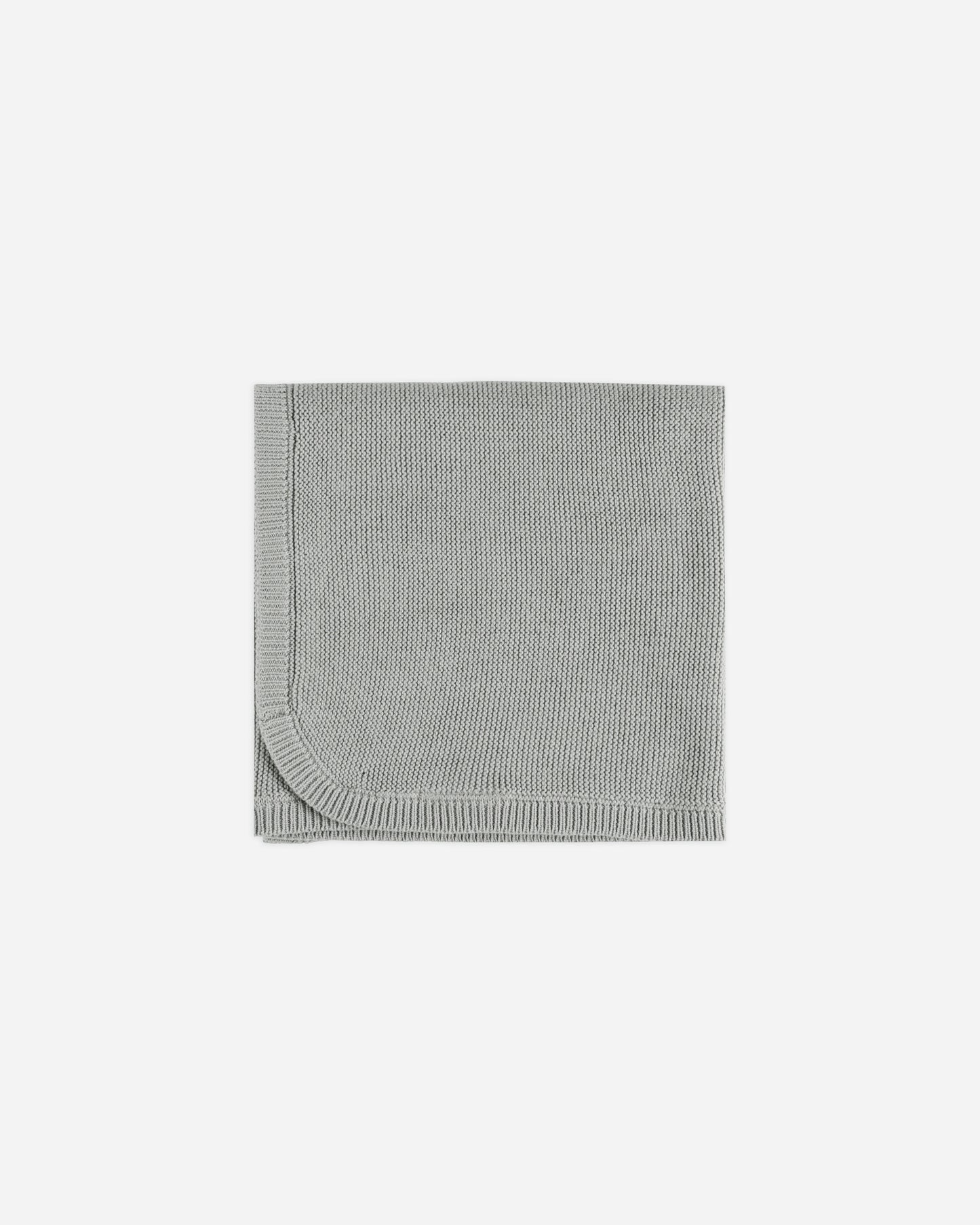 Knit Baby Blanket || Dusty Blue