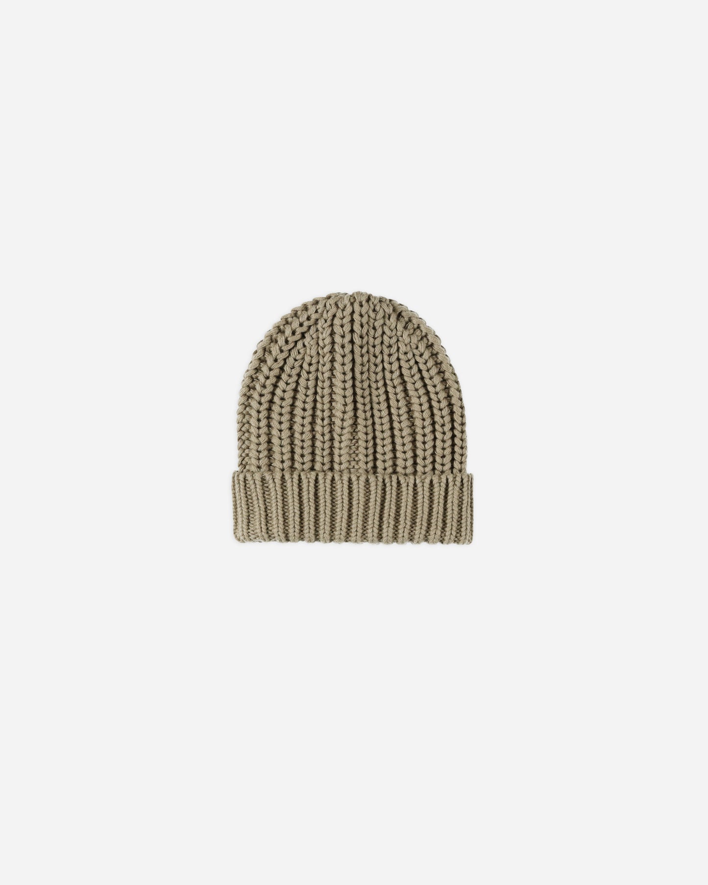 Chunky Knit Beanie || Olive