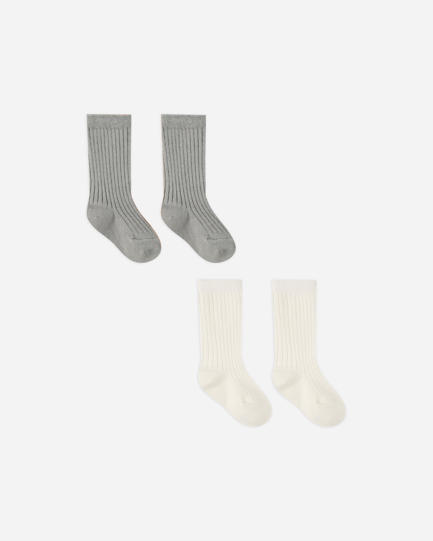 Socks Set || Ivory, Dusty Blue