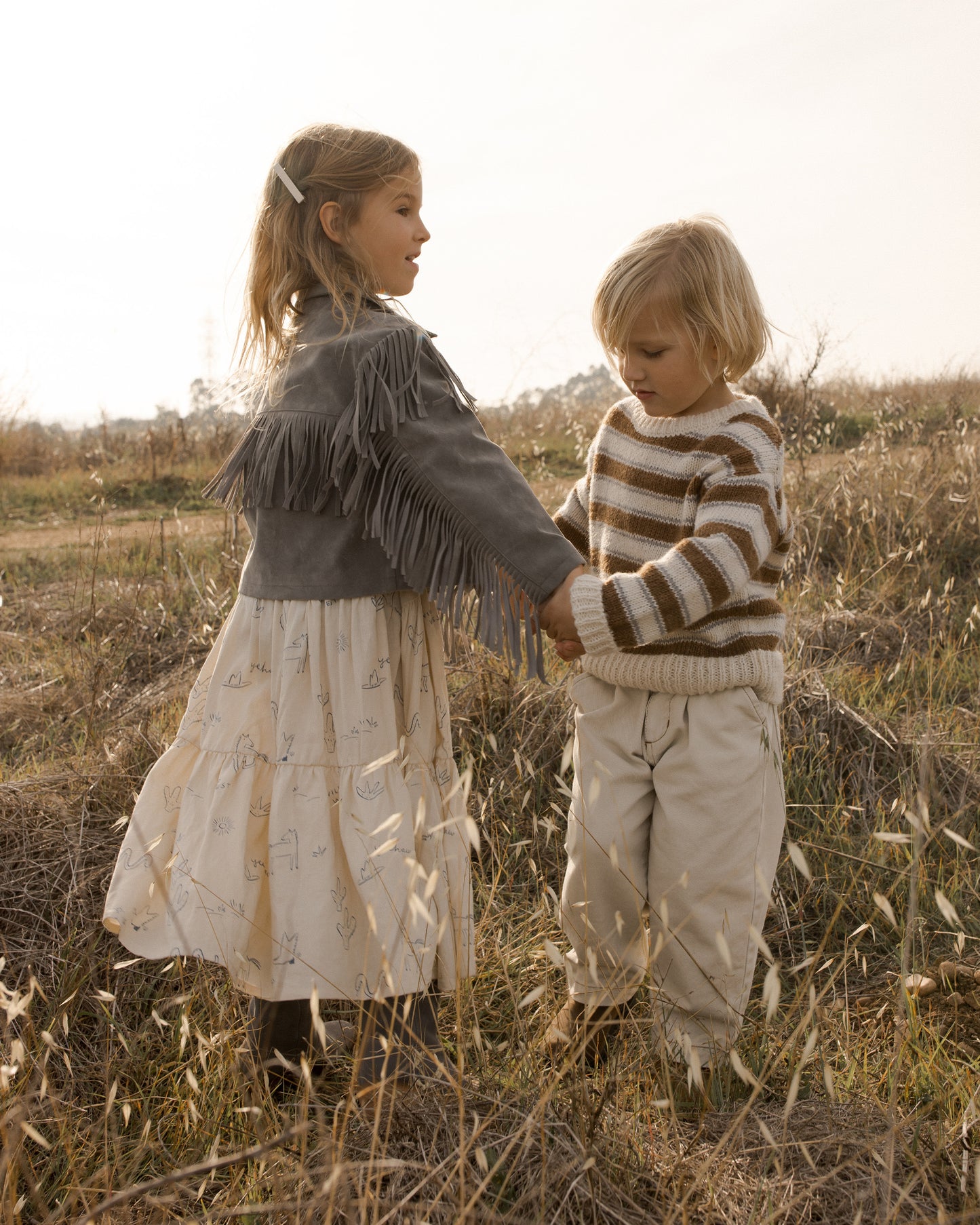 Aspen Sweater || Saddle Stripe