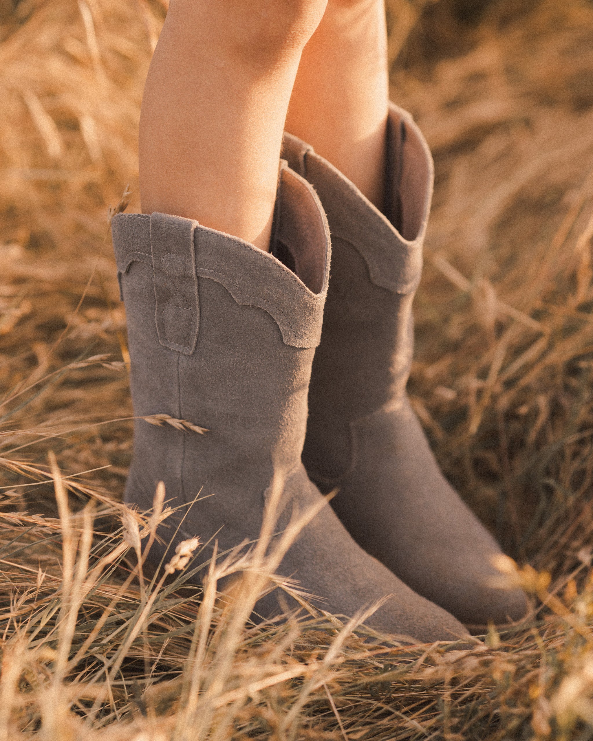 Western Boot || Dusty Blue