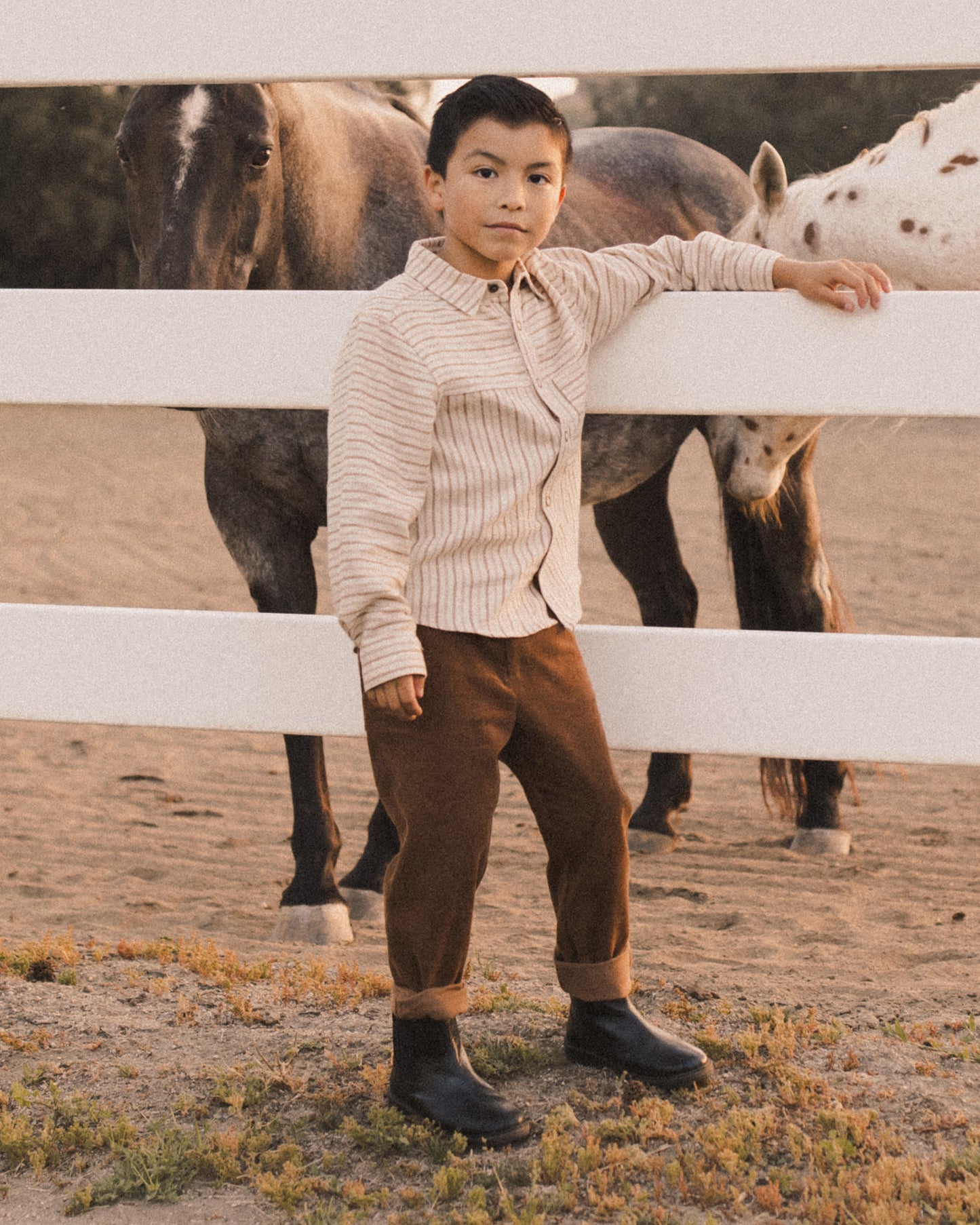 Walker Overshirt || Saddle Pinstripe