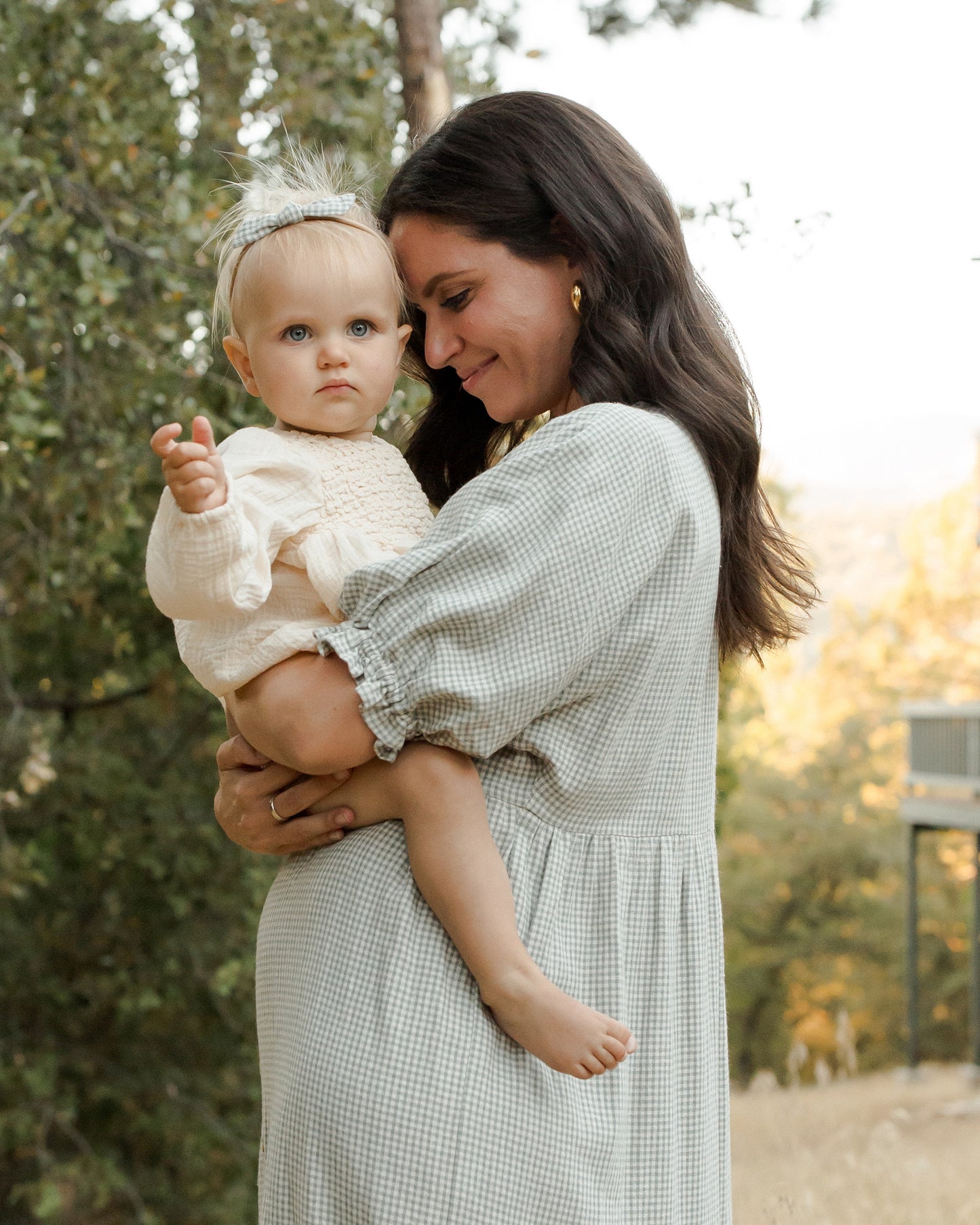 Little Knot Headband || Forest Gingham