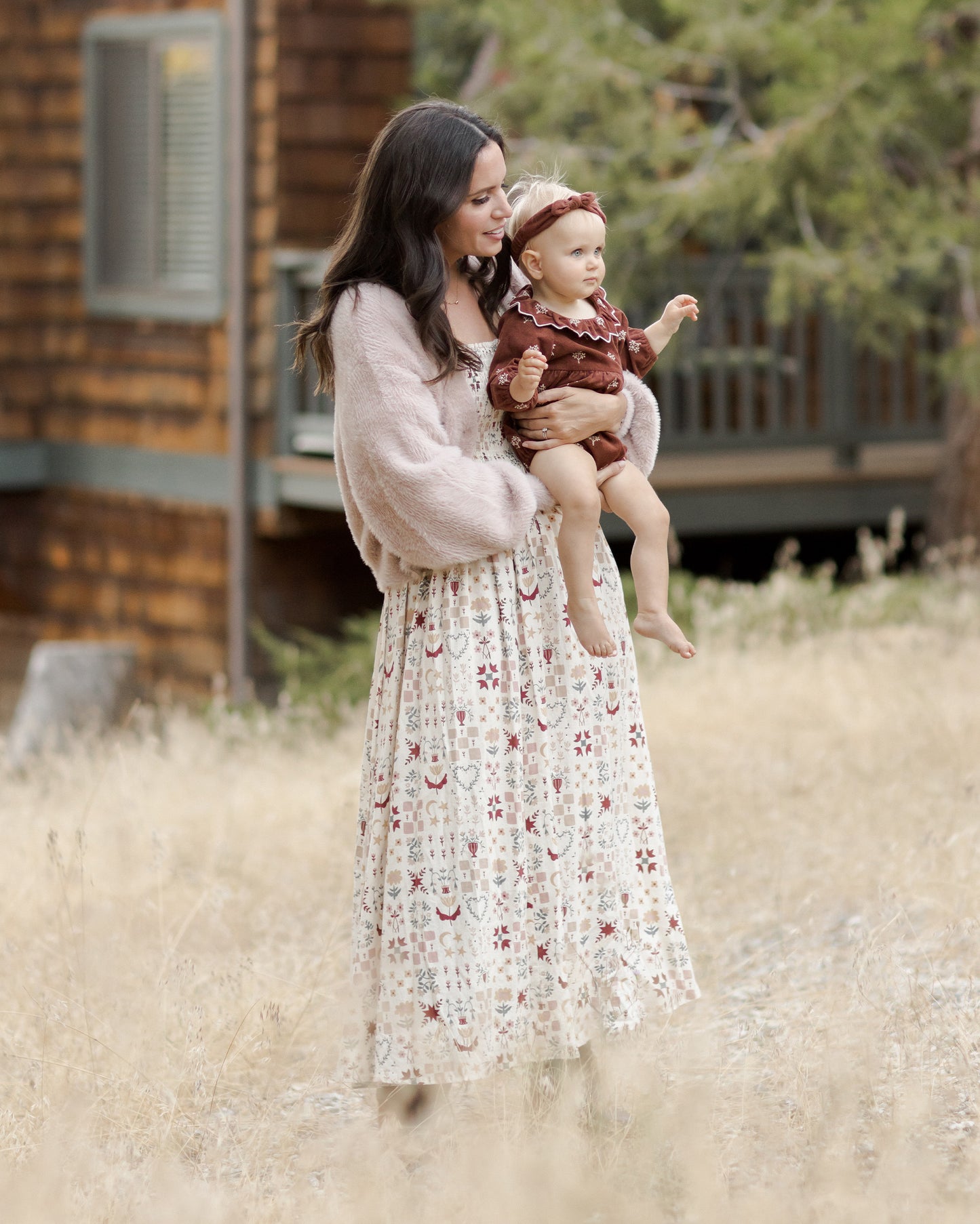 Freya Romper || Brick Floral