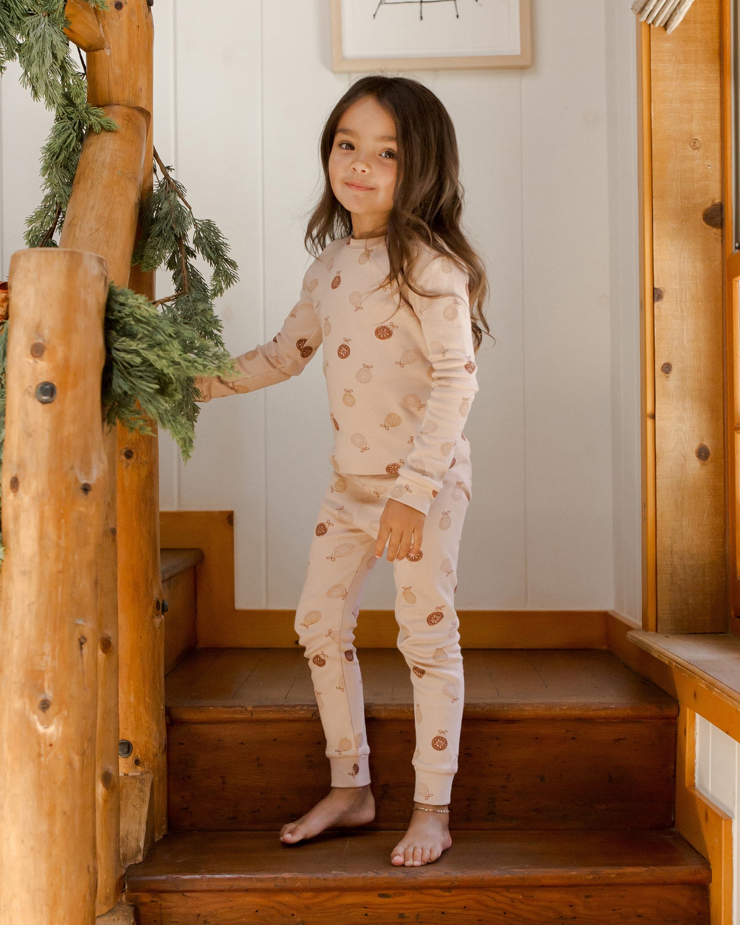 Organic Long Sleeve Pajama Set || Ornaments