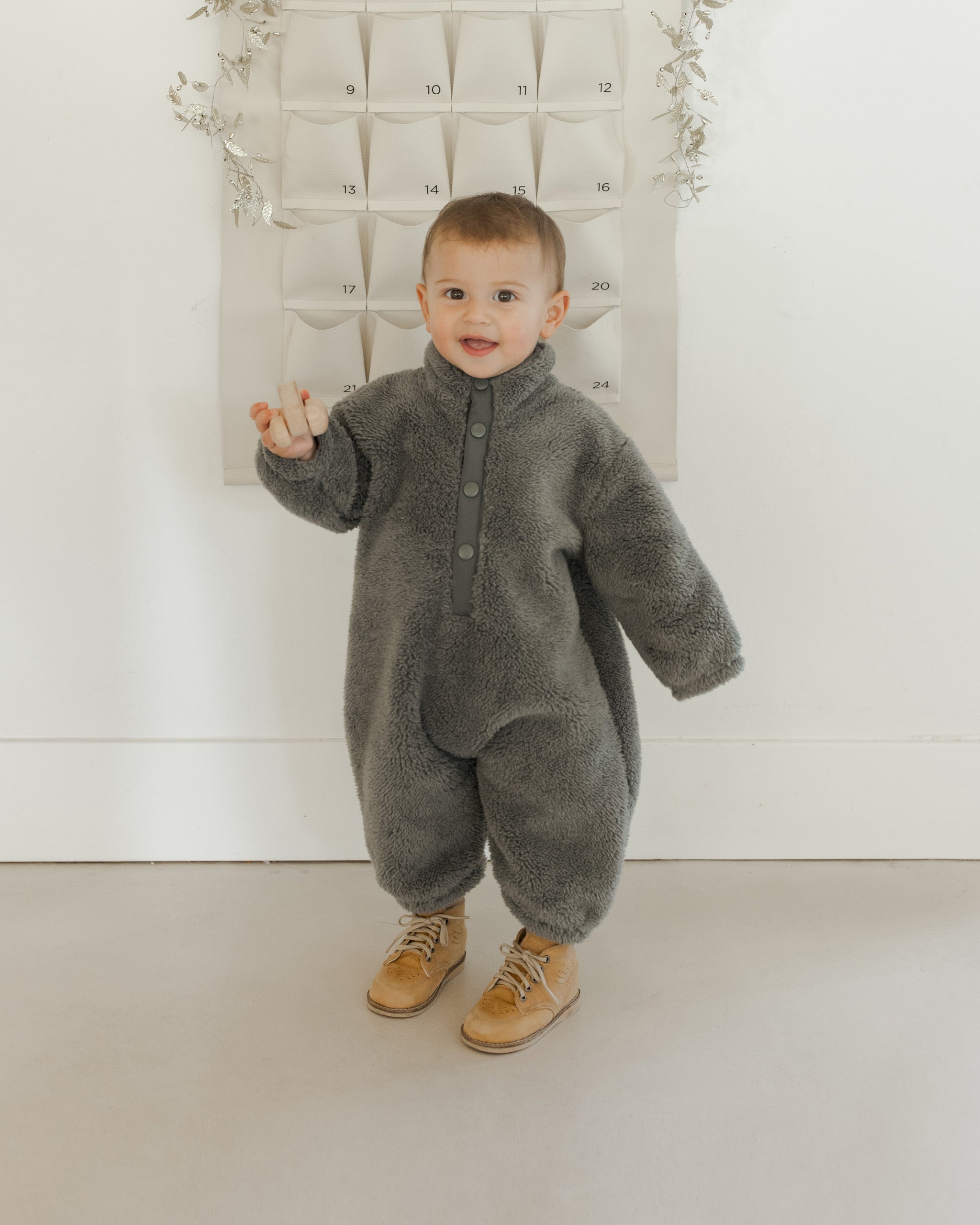 Fuzzy Winter Jumpsuit || Forest