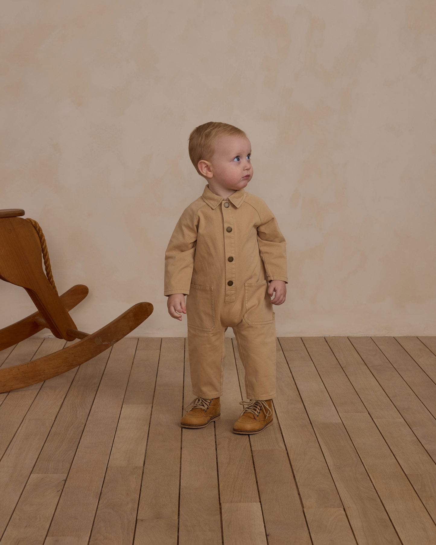 Collared Baby Jumpsuit || Gold