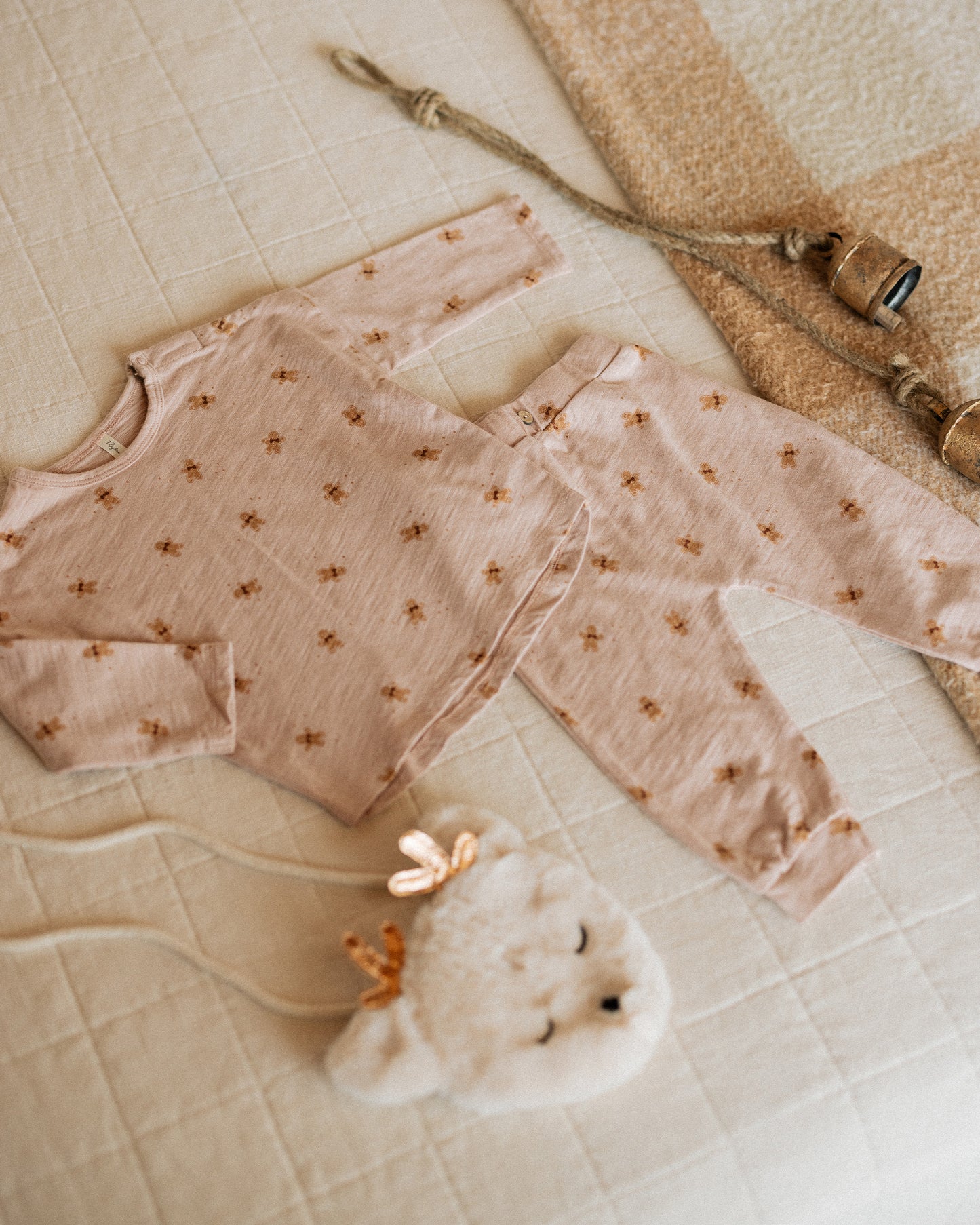 Long Sleeve Tee + Pant Set || Gingerbread