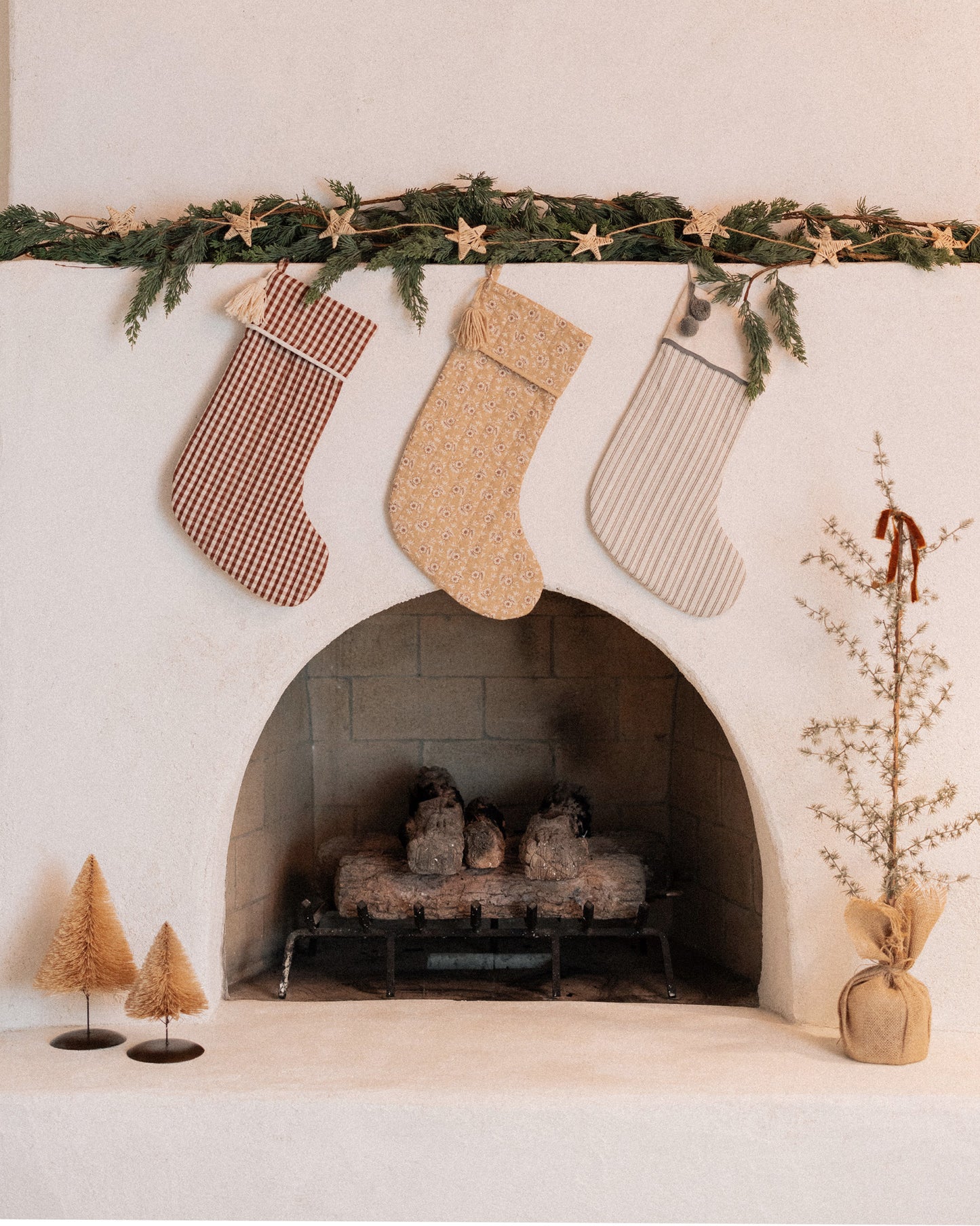 Christmas Stocking || Brick Gingham