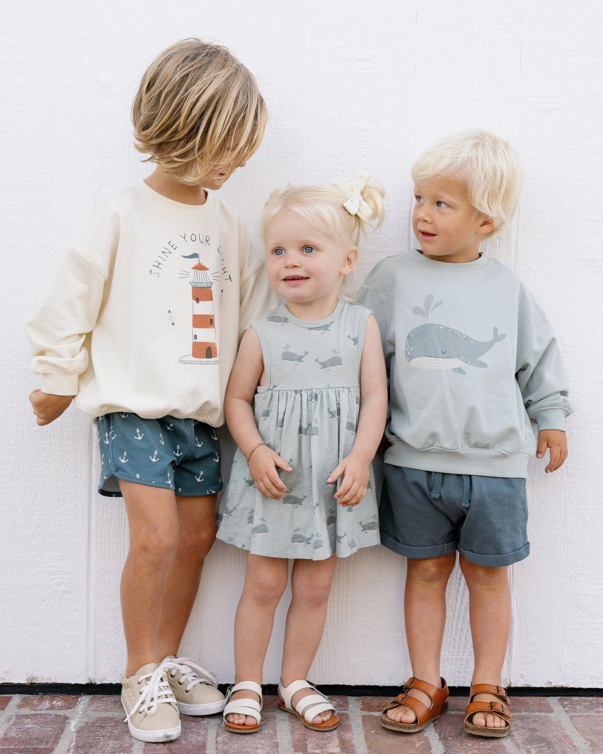 Layla Dress || Whales - Rylee + Cru | Kids Clothes | Trendy Baby Clothes | Modern Infant Outfits |