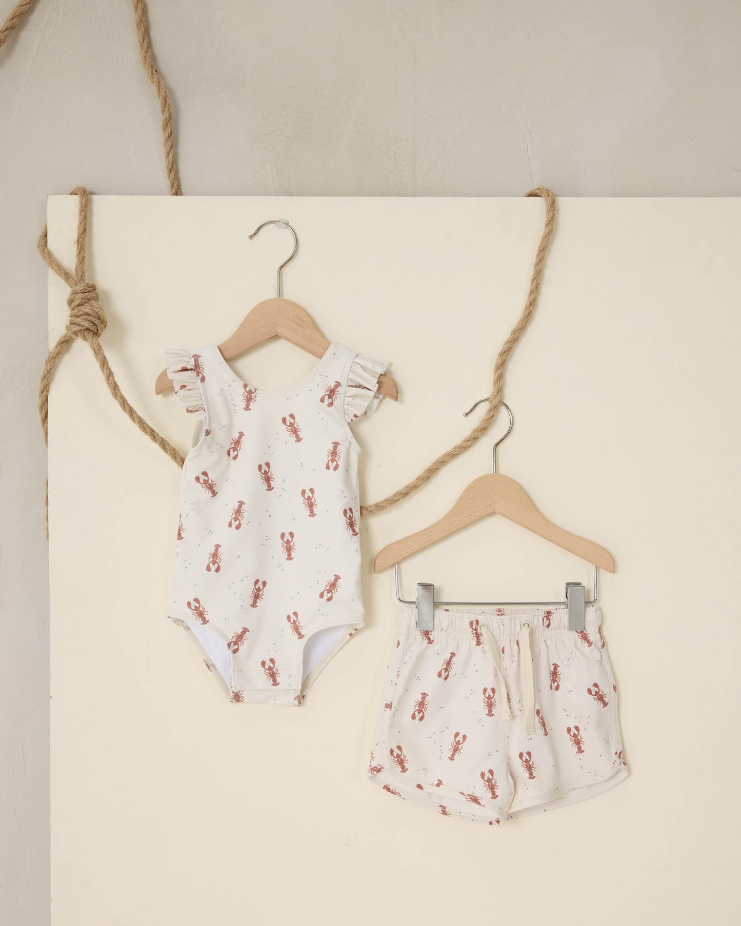 Scoop Back One-Piece || Lobsters - Rylee + Cru | Kids Clothes | Trendy Baby Clothes | Modern Infant Outfits |