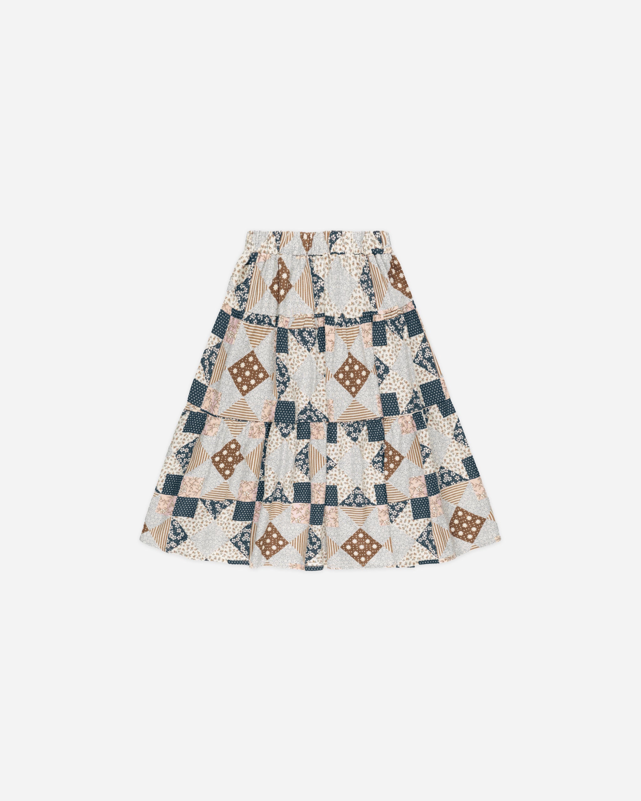 Tiered Midi Skirt || Patchwork