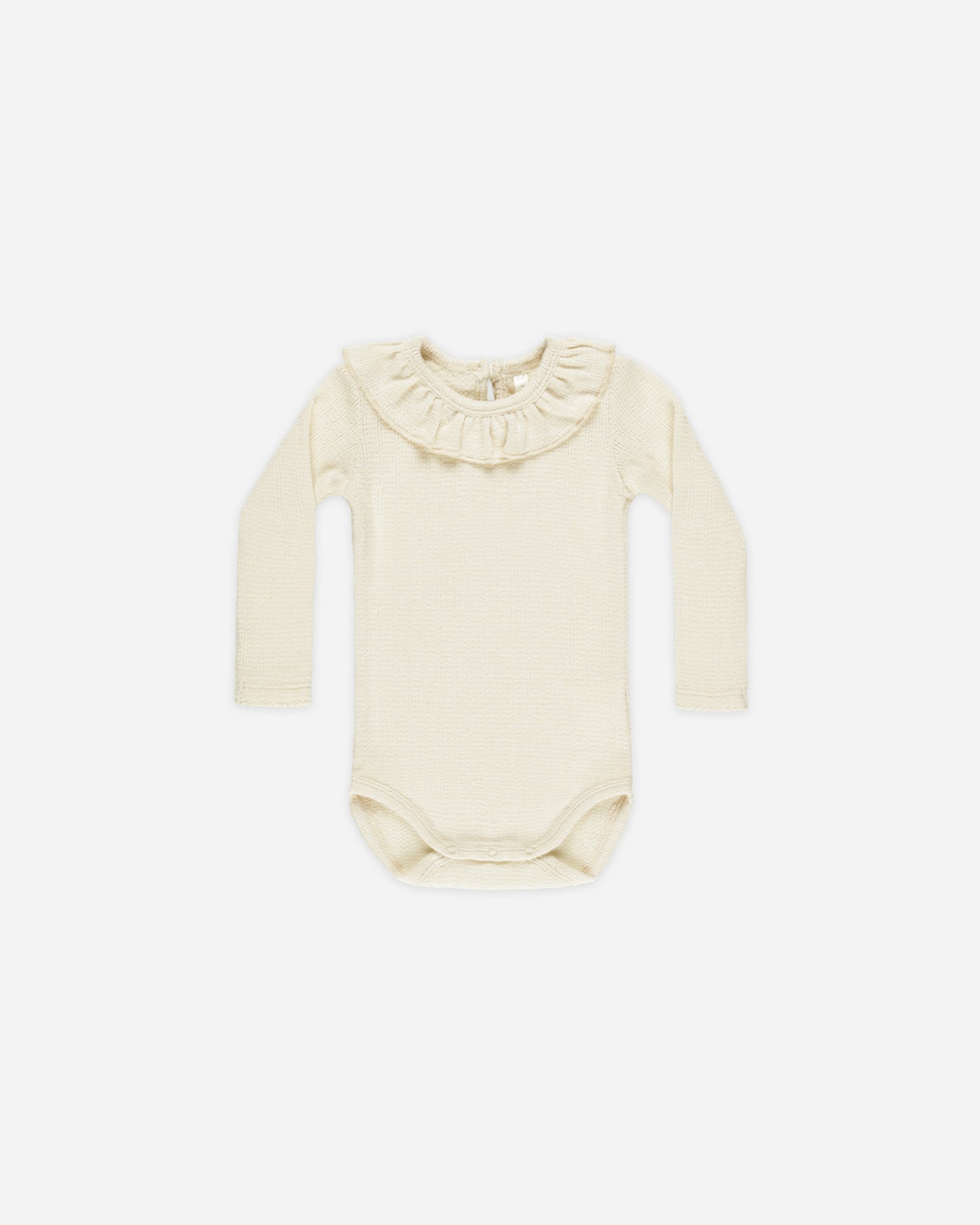 Ruffle Collar Bodysuit || Natural