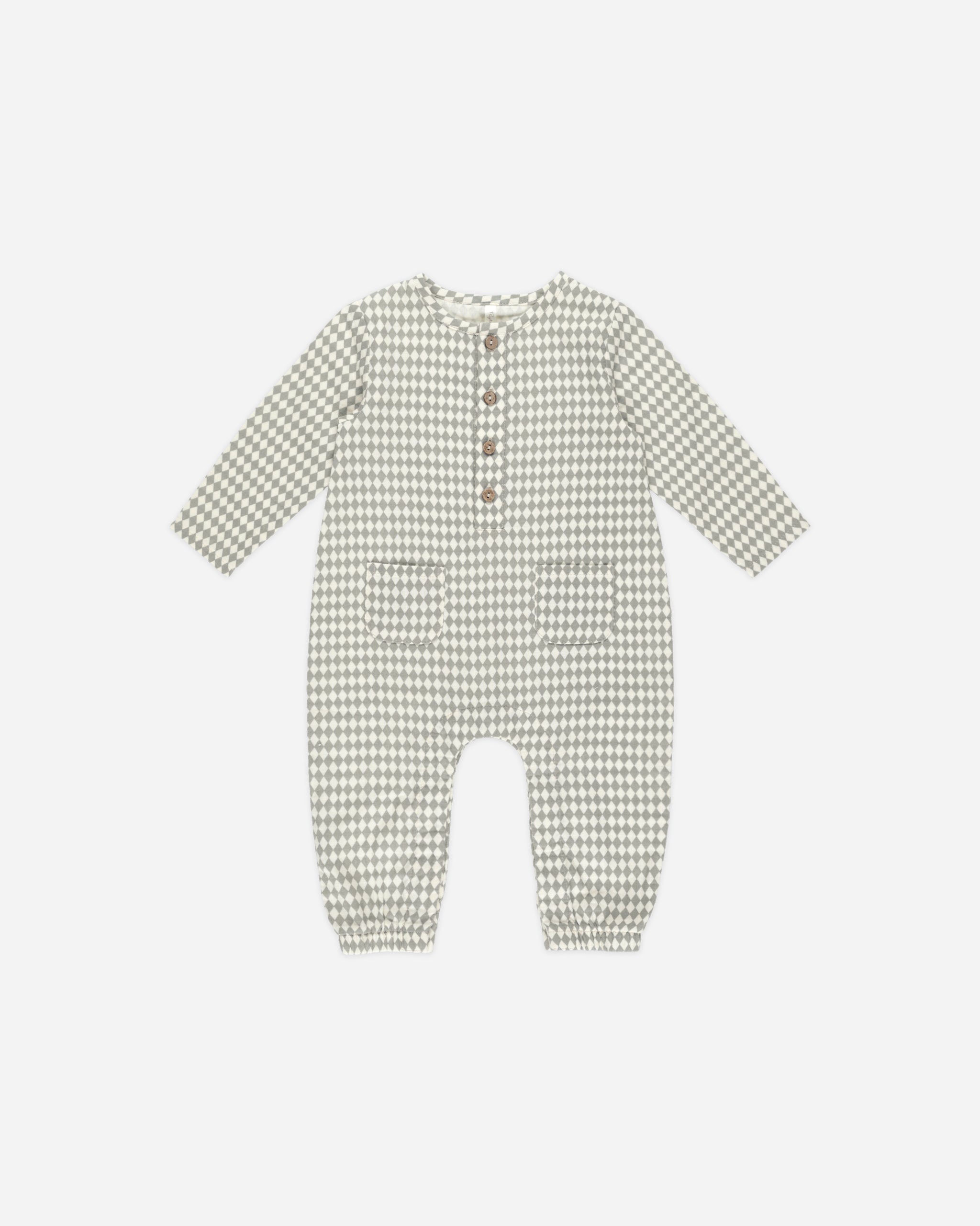 Long Sleeve Woven Jumpsuit || Laurel Diamond