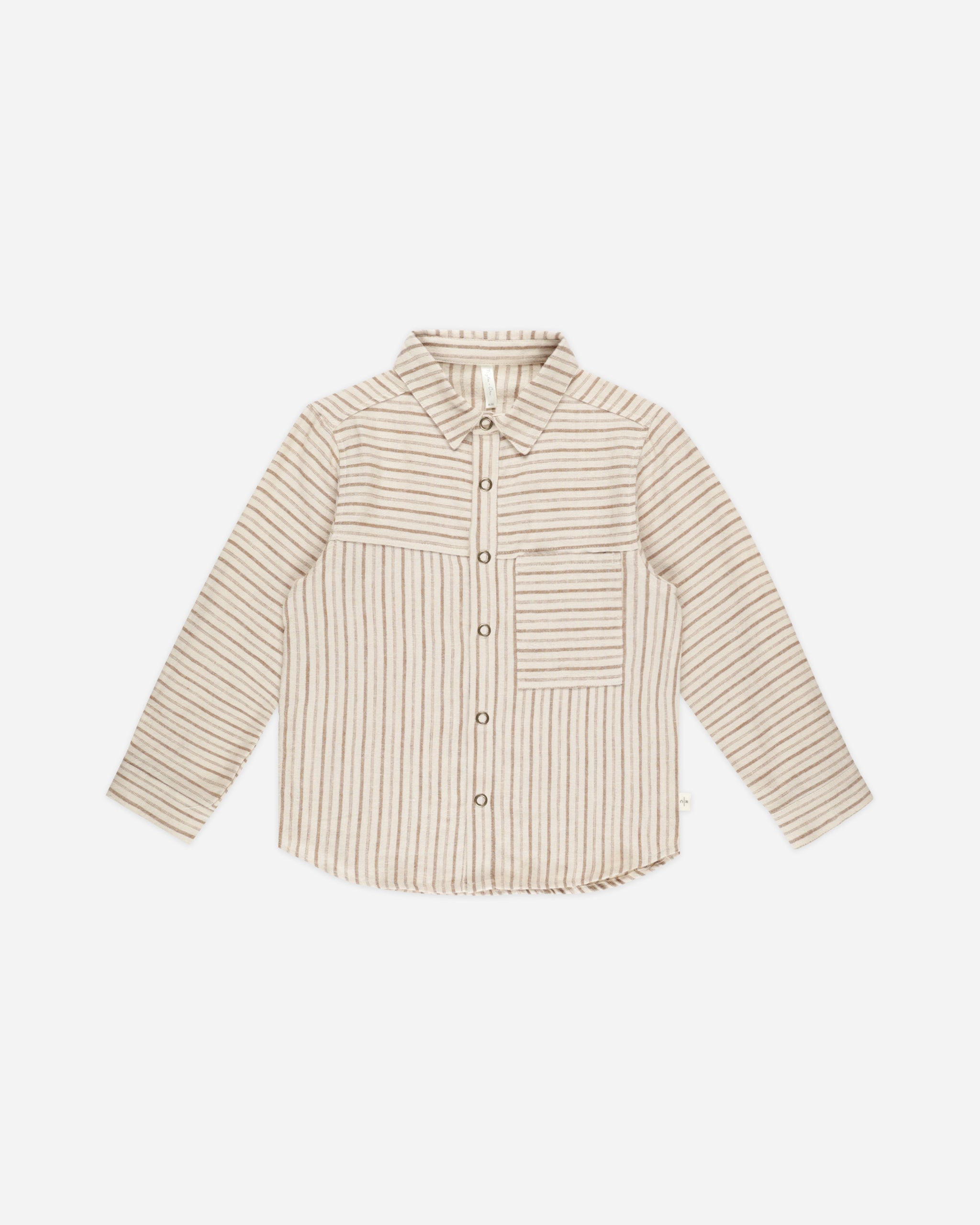 Walker Overshirt || Saddle Pinstripe