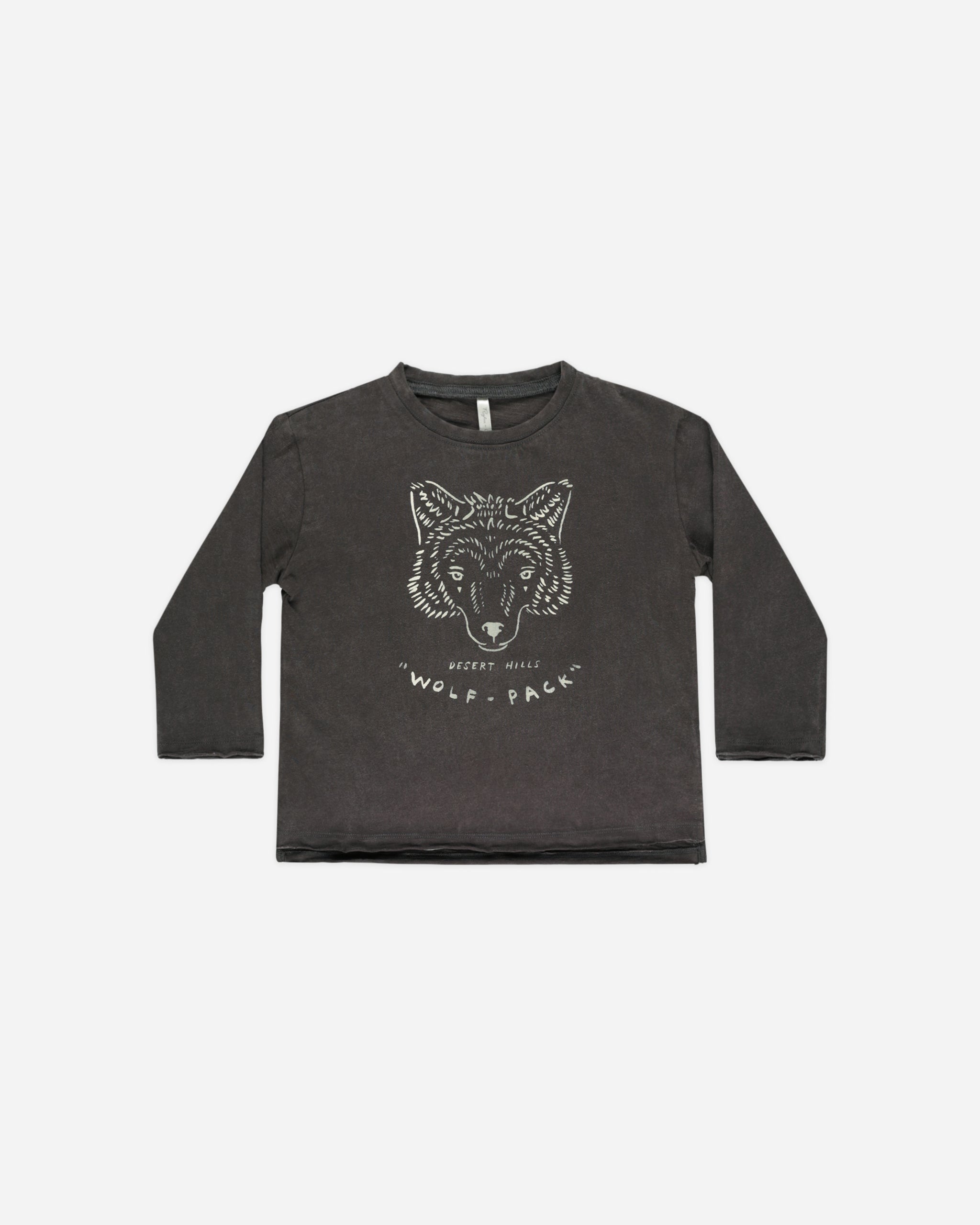 Raw Edge Long Sleeve Tee || Wolf Pack